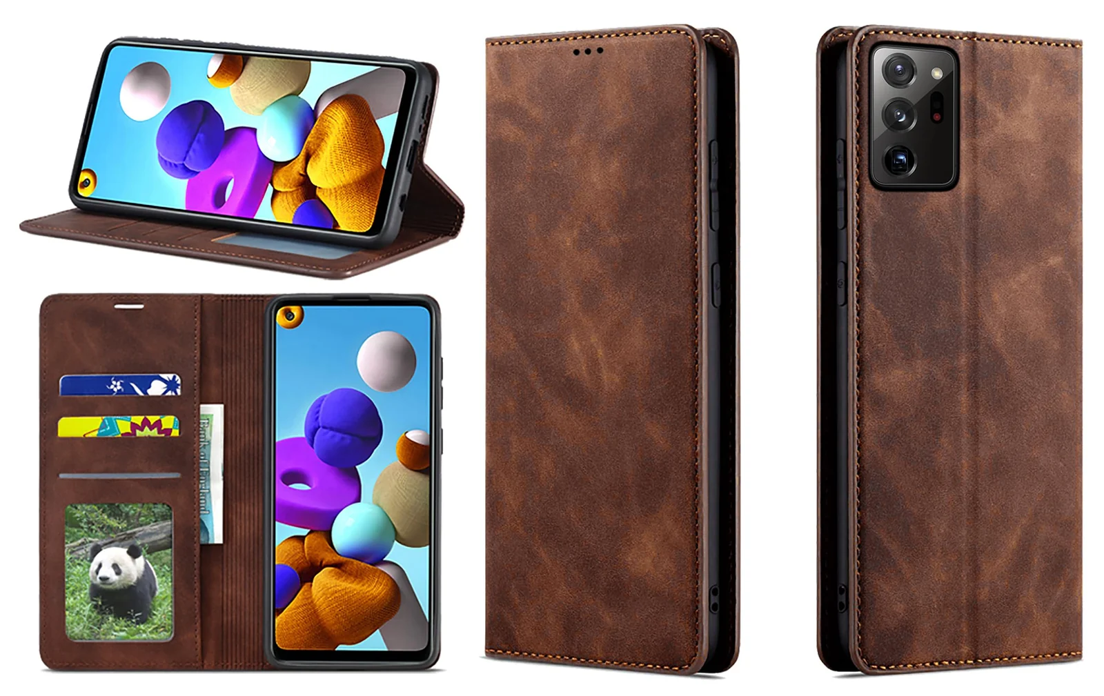 Dl3 Mobilak Premium PU Leather Flip Folio Case for Samsung Galaxy Note 20 Ultra (6.9"), Magnetic Closure Protective Case Kickstand Card Cash Slot Shockproof Durable Wallet Cover Soft TPU (Blue)