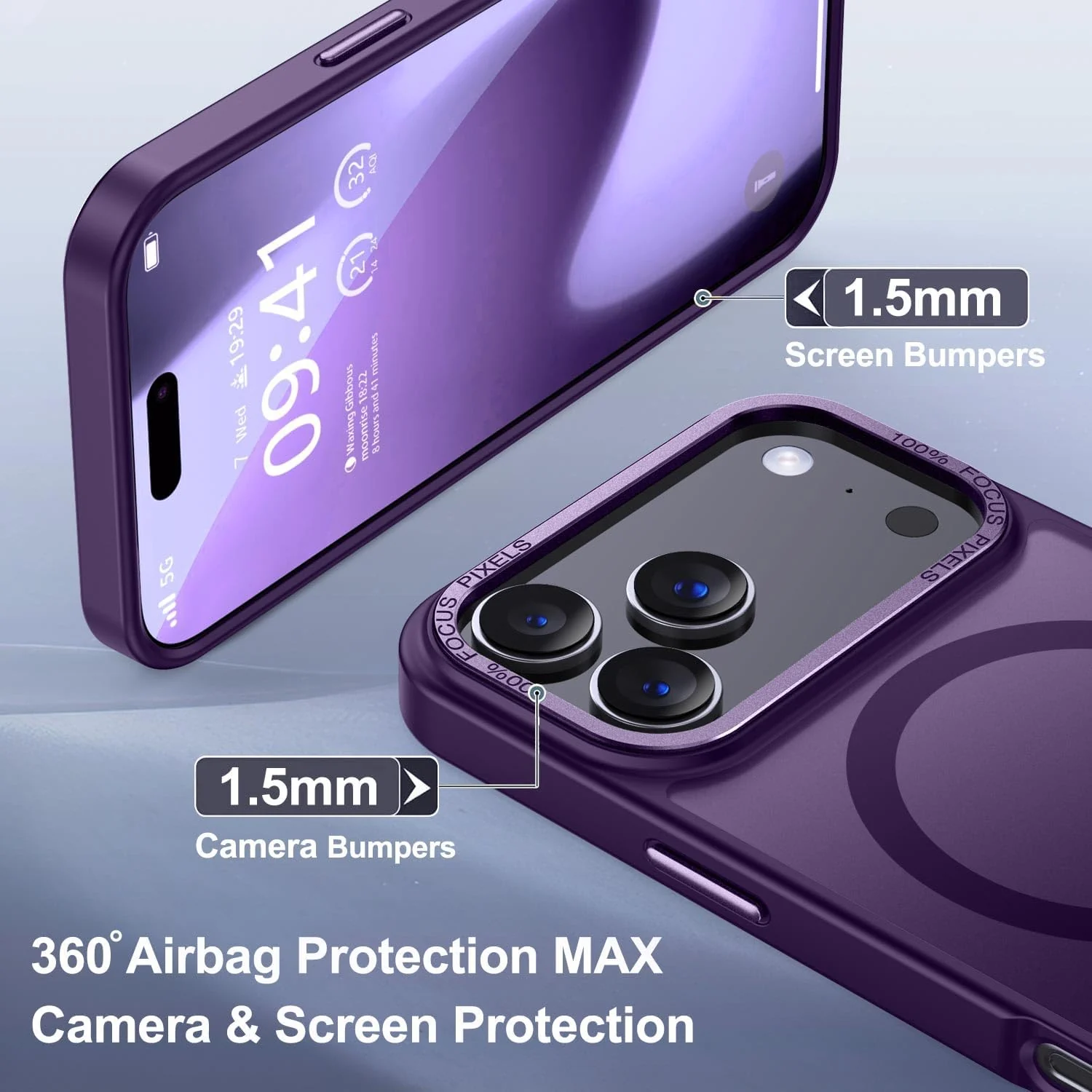 DL3 MOBILAK Protective Phone Case for Apple iPhone 18 Pro Max and 17 Pro Max - Purple