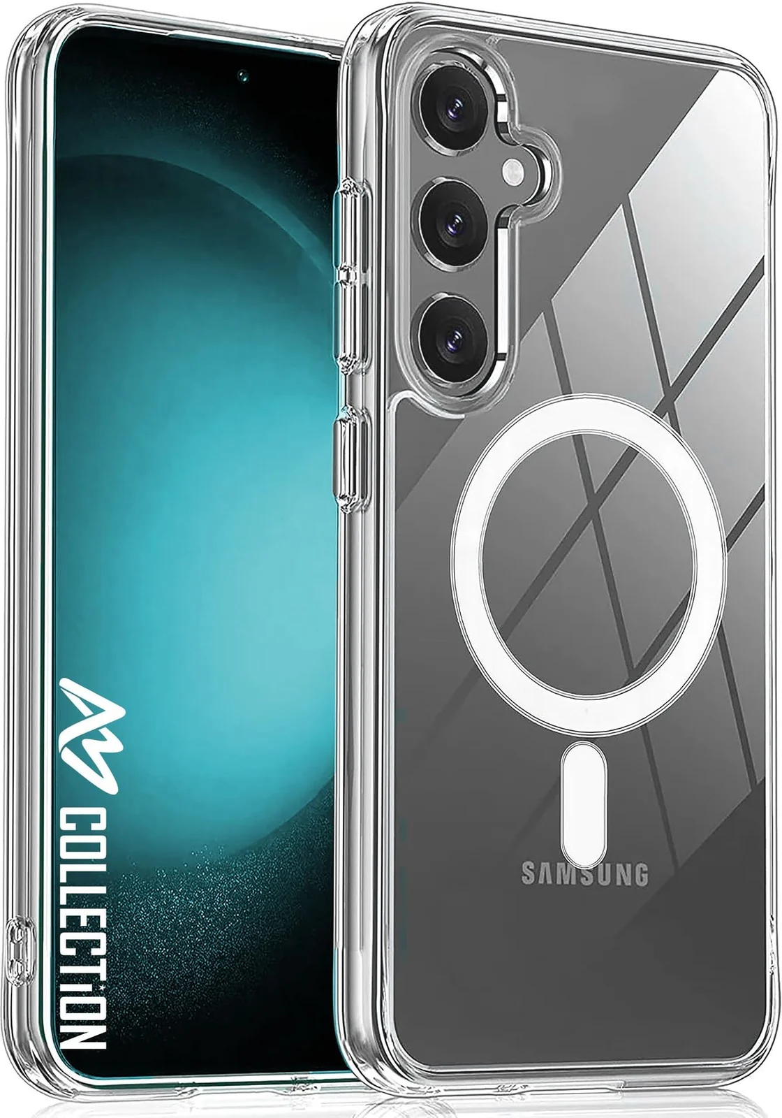 جراب هاتف شفاف مغناطيسي متوافق مع MagSafe متوافق مع Samsung Galaxy A24 4G من DL3 MOBILAK