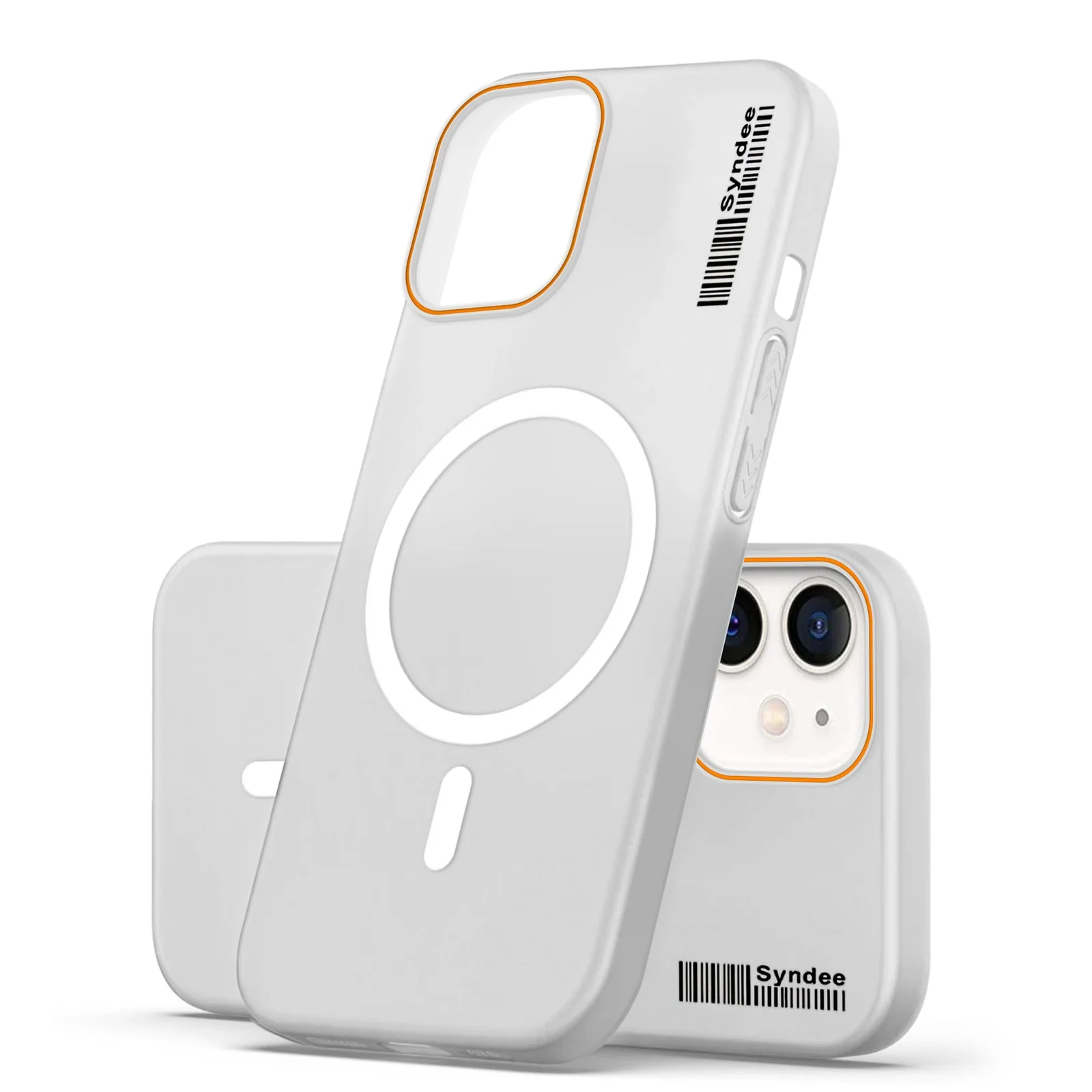 DL3 Mobilak Translucent Matte Case for iPhone 11, Compatible with MagSafe accessories, Shock-absorbing protection, Integrated ring holder - Clear