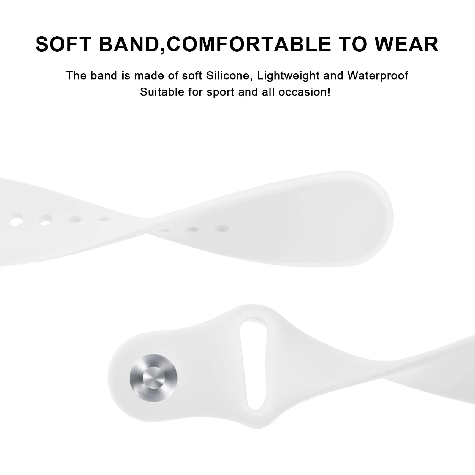 DL3 Mobilak Straps Compatible with Xiaomi Redmi Watch 5 Active/Redmi Watch 5 Lite Bracelets for Men Women, 22mm Soft Silicone Strap, Waterproof Adjustable Band Sports Replacement - White