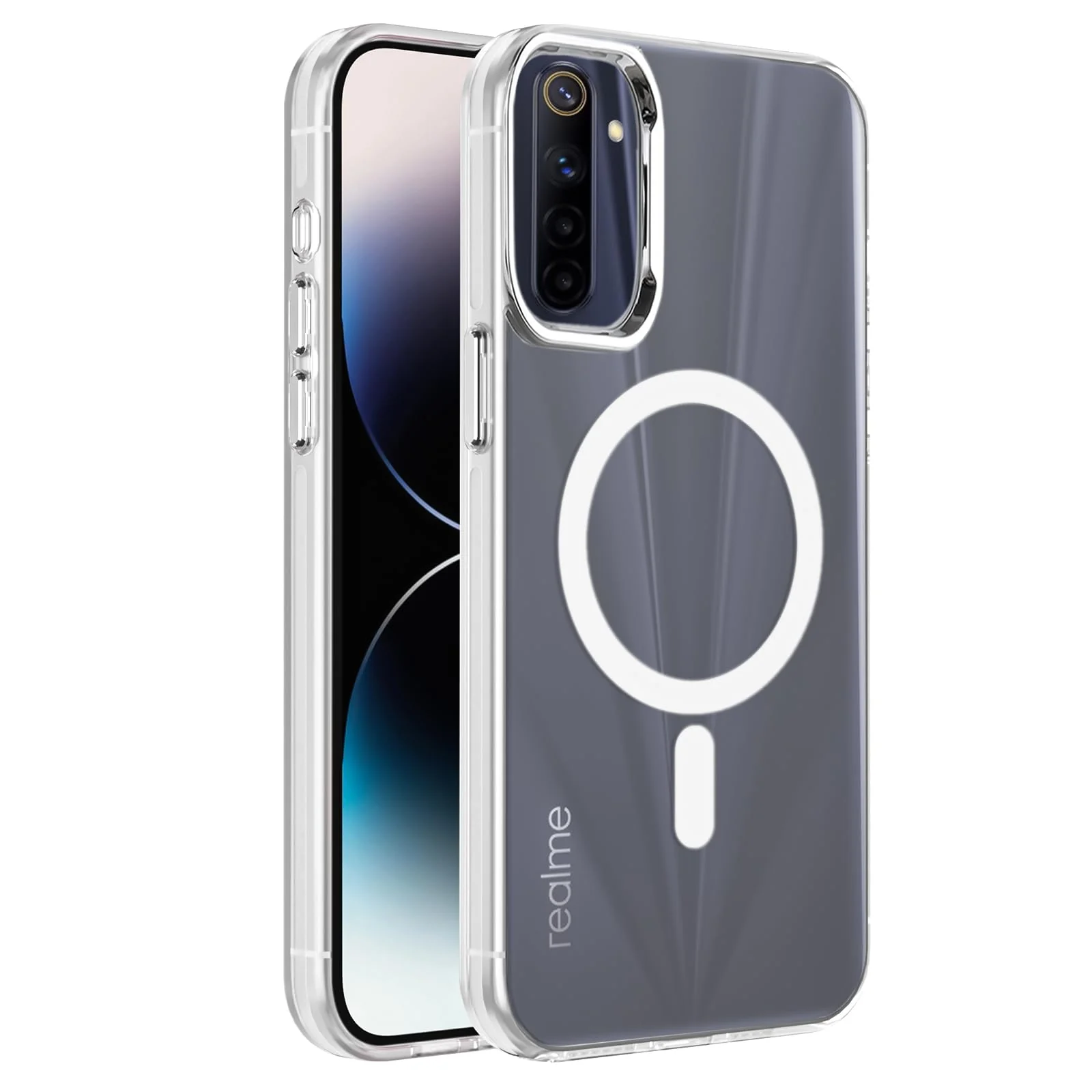 DL3 Mobilak Case For OPPO realme 6 Case Crystal [Not Compatible with MagSafe] Soft TPU Gel Case Flexible Silicone Anti-Scratch TPU Cover - Clear