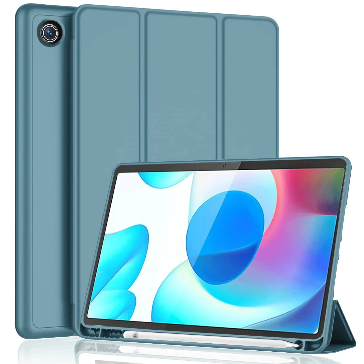 DL3 Mobilak Smart Case for Samsung Galaxy Tab a7 10.4 Inch 2022 2020 (SM-T509 T500 T503 T505 T507) with Pencil Holder, Soft TPU Smart Stand Back Cover Auto Wake/Sleep Feature - Green