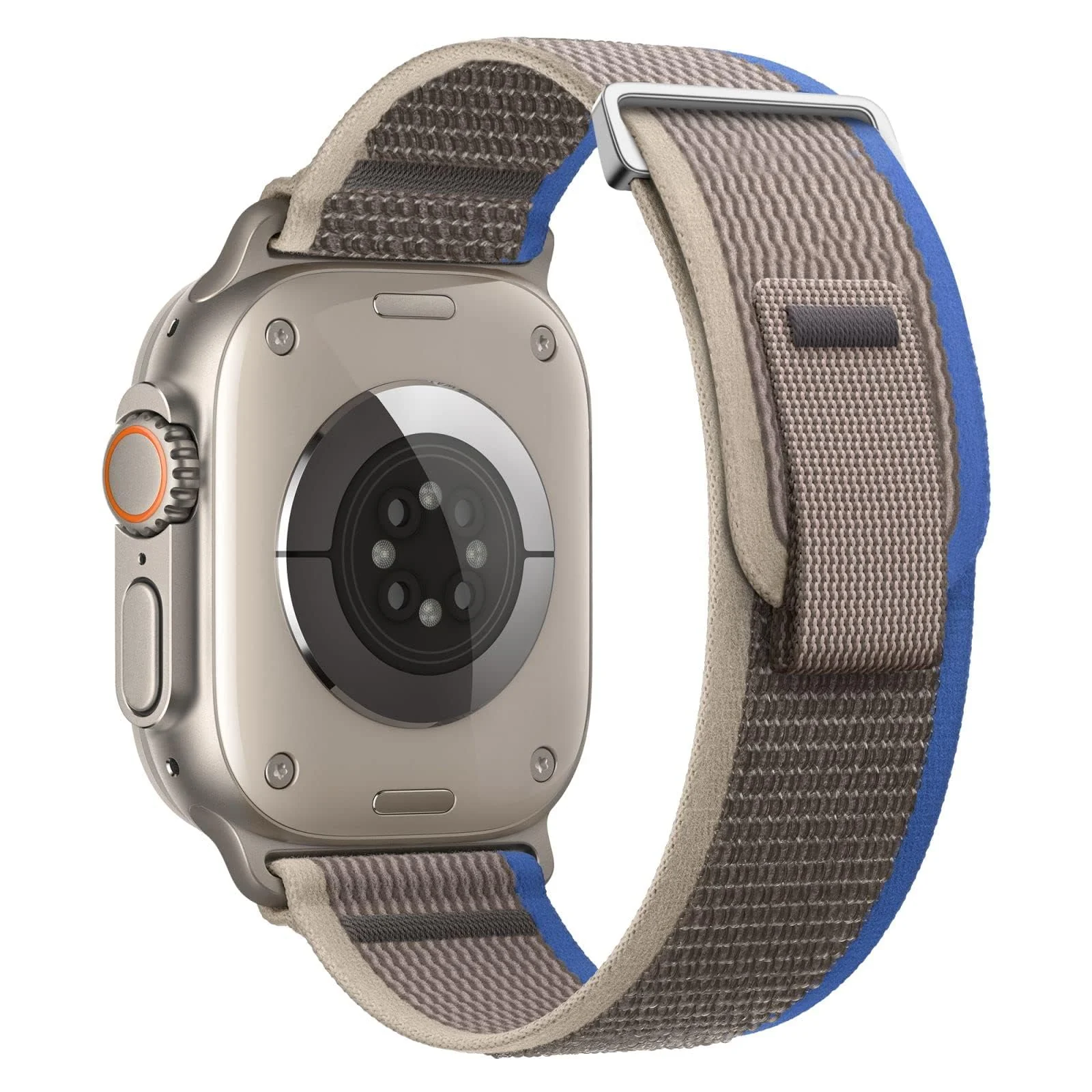 Apple Watch Ultra 49MM 45MM 44MM 42MM — DL3 Mobilak Trail/Alpine Loop Nylon Band Compatible with Apple Watch Ultra 2/Ultra Band 49mm 45mm 44mm 42mm, Adjustable with Metal C-Hook Strap for iWatch Ultra Series 9/8/7/6/5/4/3/2/1/SE2/SE - Blue Gray