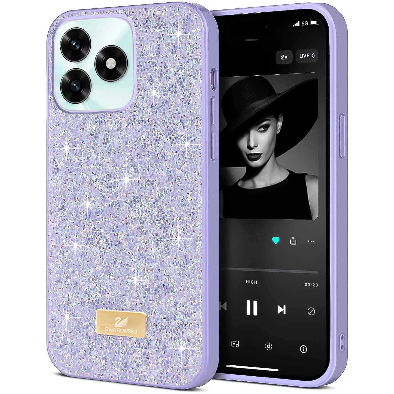 Honor X5c Plus — DL3 Mobilak Glitter Protective Case for Honor X5c Plus, Supports wireless charging, Shock-absorbing protection, Scratch-resistant surface