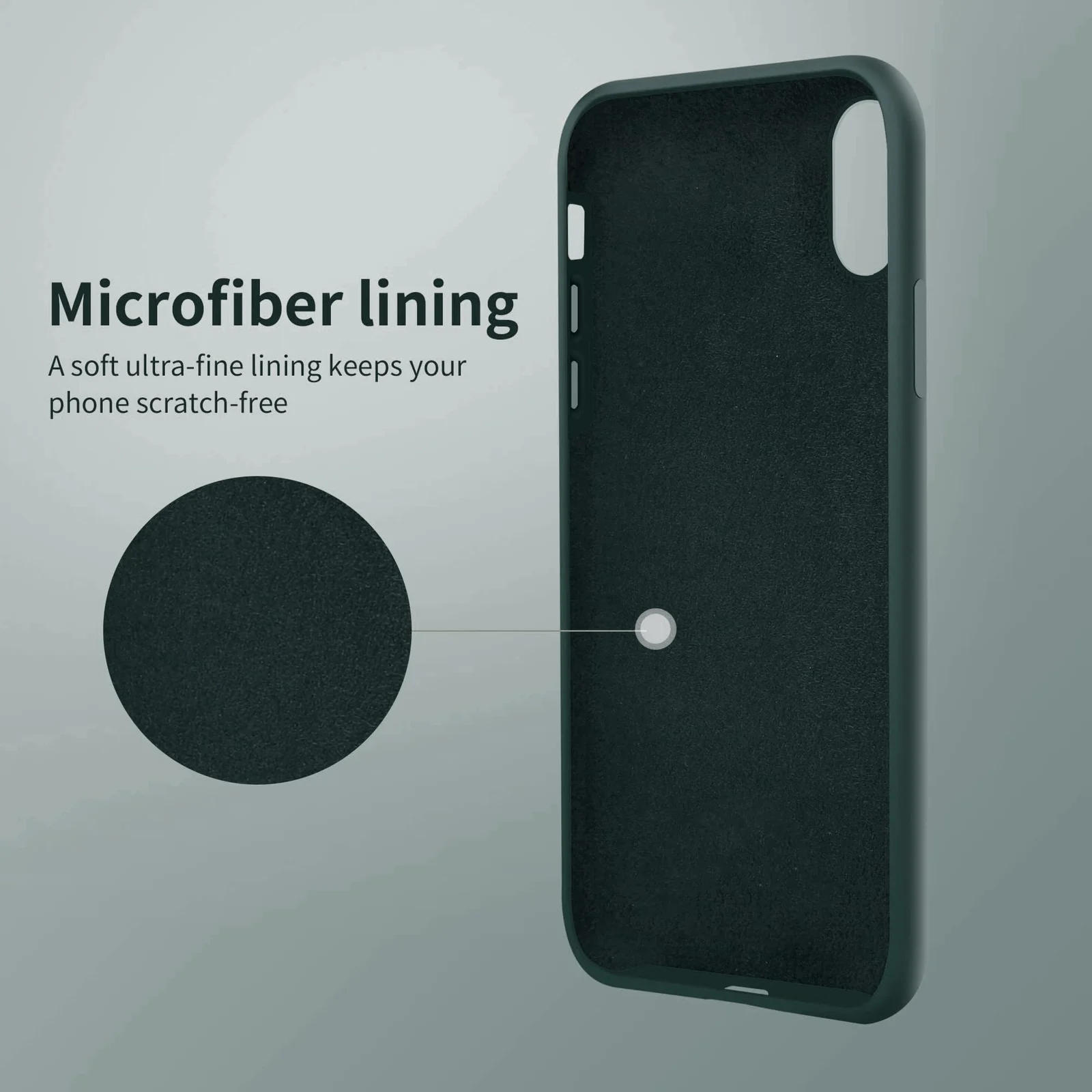 DL3 Mobilak Liquid Silicone Protective Case for iPhone X / iPhone XS with Camera Protection and Microfiber Lining - Oil Color