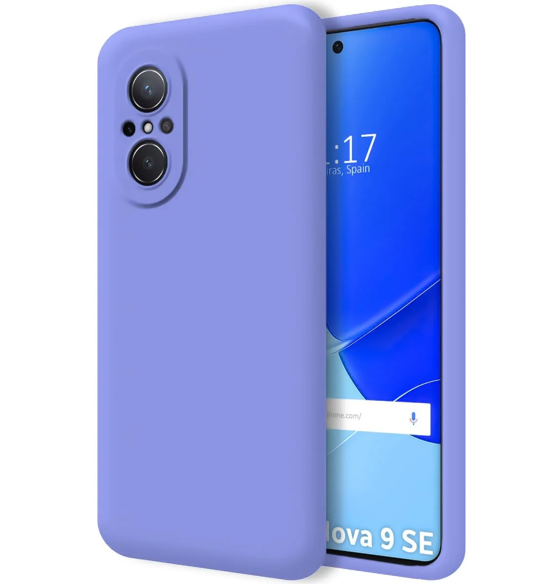 Dl3 Mobilak Huawei nova 9 SE Case,Soft Flexible Silicone Gel Rubber Bumper Cover,Slim Fit Full Body Shockproof Protective Phone Case (Light Purple)