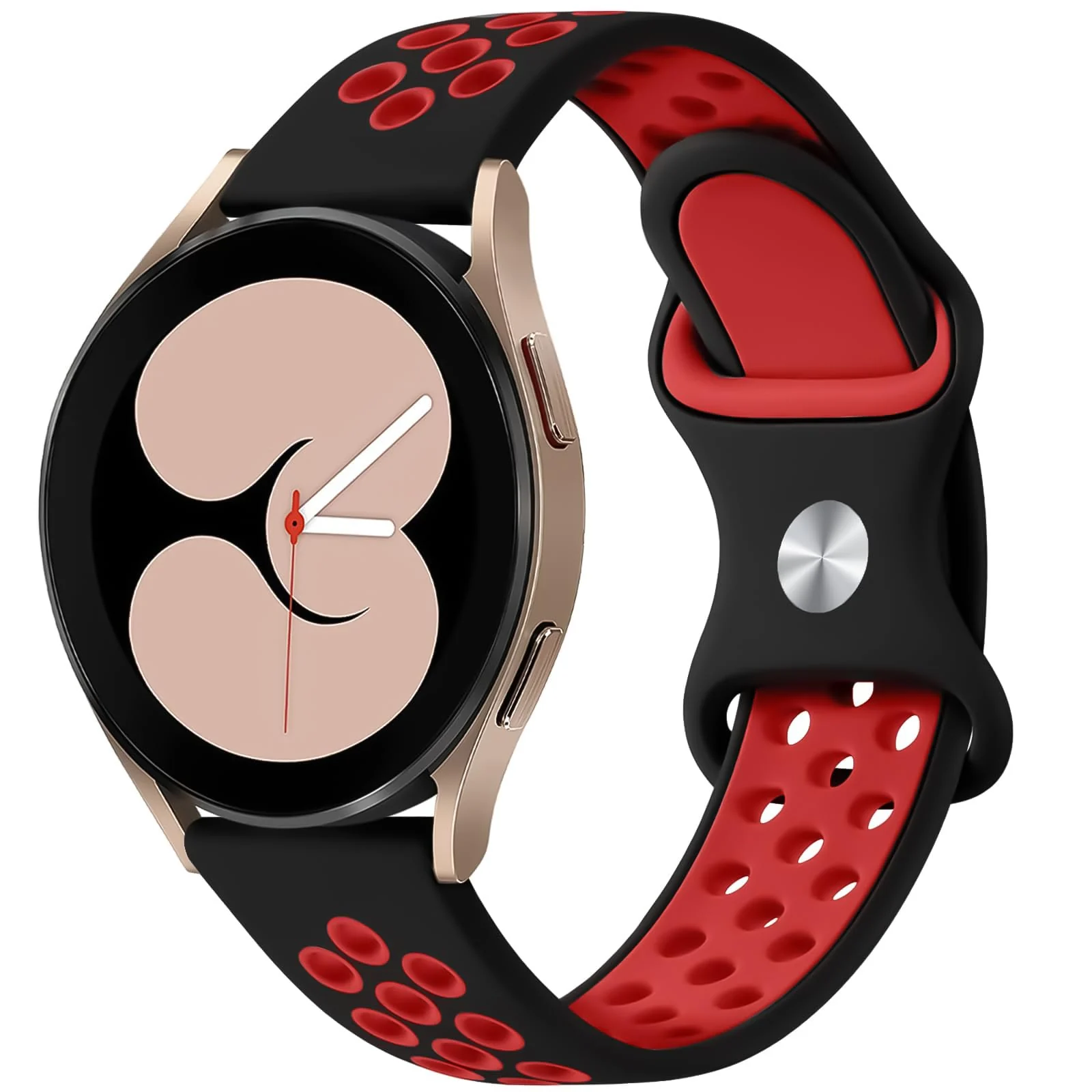 DL3 Mobilak Silicone Sport Bands 22MM Strap Compatible with Samsung galaxy watch3 45mm/galaxy 46mm/Gear S3/Huawei watch GT3 46MM/GT2E/GT2 Pro/GT GT2 46MM/Honor Magic Watch2 (&) - Black & Red