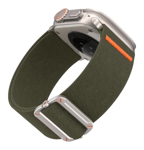 Dl3 Mobilak Strap Compatible with Apple Watch Ultra/Ultra 2 Strap 49MM 46MM 45MM 44MM 42MM, Nylon Sport Band for iWatch Ultra SE Series 10 9 8 7 6 5 4 3 2 1, Men (Green)