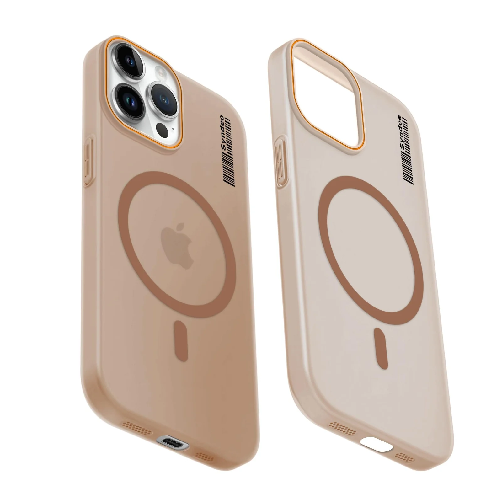 DL3 Mobilak Matte MagSafe-Compatible Magnetic Case for iPhone 13 Pro Max with Camera Protection and Ring Holder - Brown