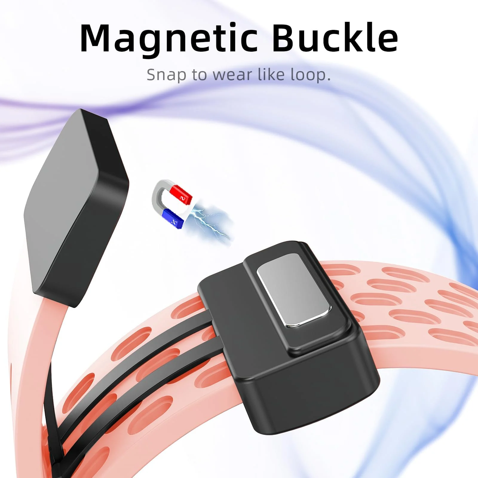 DL3 Mobilak Magnetic Bands for Apple Watch Band 41mm 40mm 38mm, for Women Men, Soft Silicone Magnetic Buckle Breathable Sport Watch Strap for iWatch Series SE 8 7 6 5 4 3 2 1 - Pink