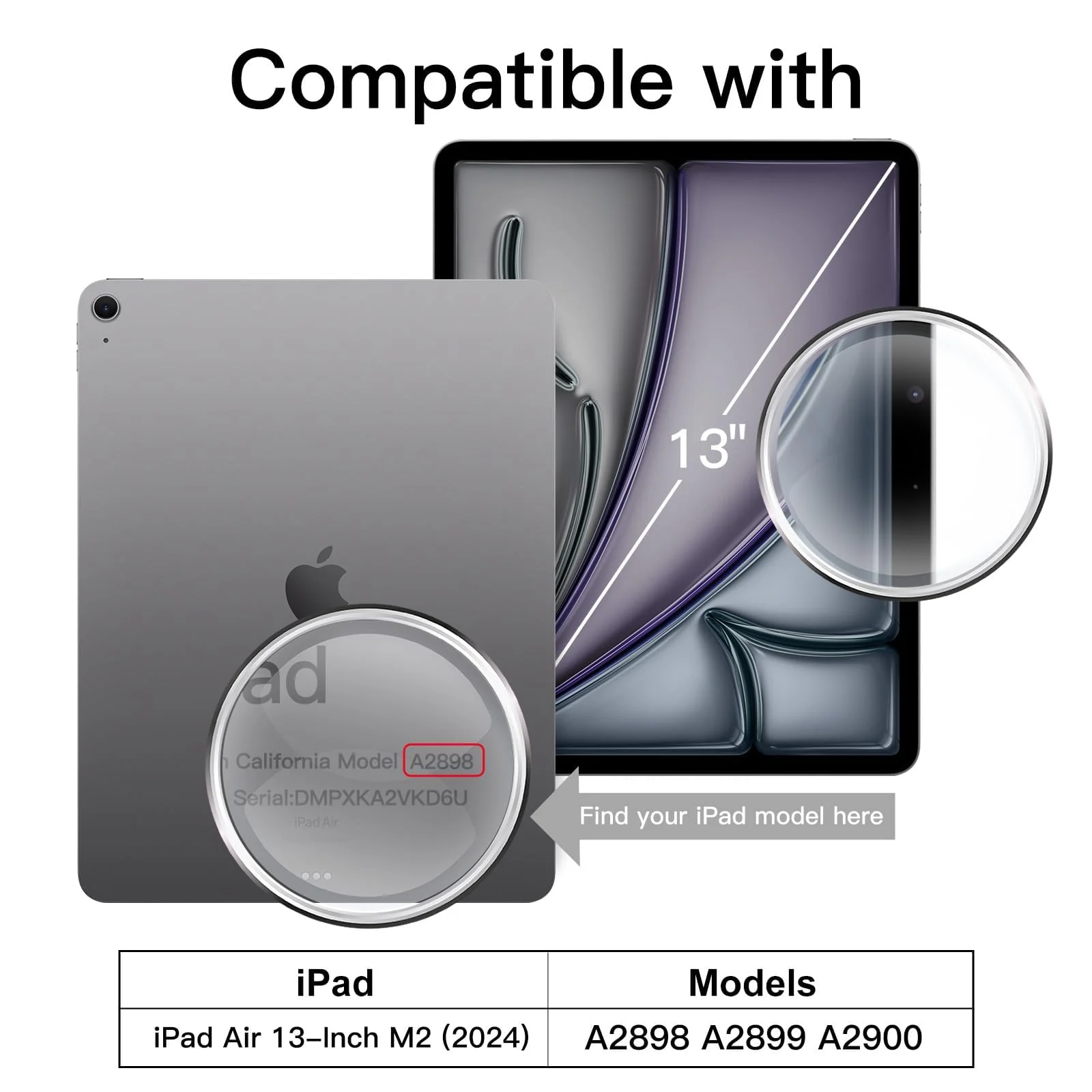 DL3 Mobilak Screen Protector For iPad Air 13 Inch M2 2024 Tablet Tempered Glass Film [HD Crystal ] [Easy Installation] [Scratch Resistant] [9H Hardness] - Clear
