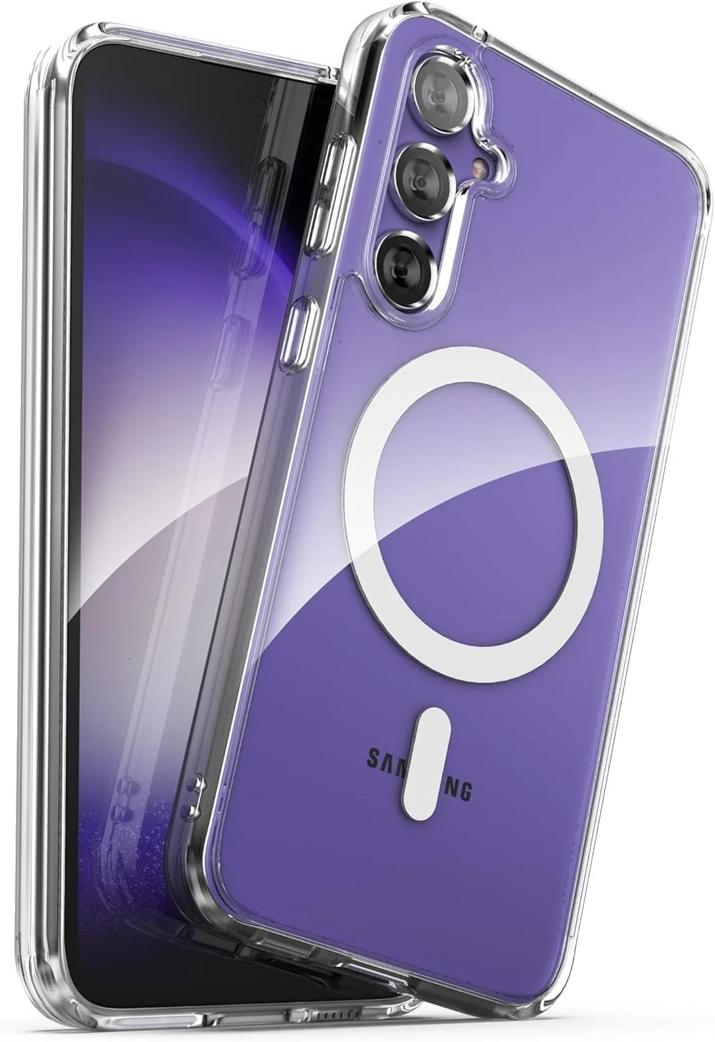 DL3 Mobilak for Samsung Galaxy S24 FE Case [Compatible with MagSafe] [Strong Magnet] [Non-Yellowing] Magnetic Slim Thin Bumper Phone Cover, Lightweight, and Durable - Clear