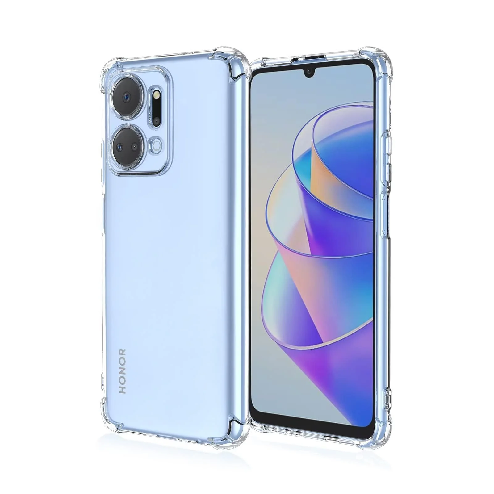 Dl3 Mobilak Case Compatible with Honor X9a 5G / Honor Magic 5 Lite, Cover Silicone Transparent TPU Gorilla Anti-shock Protector Camera Shockproof Corners - Clear