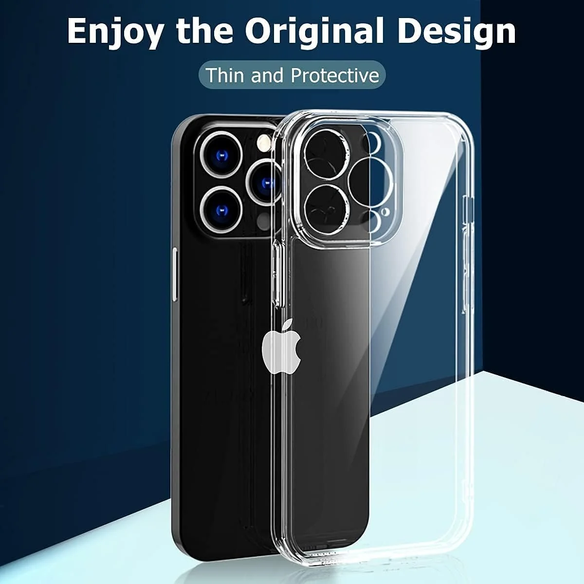 DL3 MOBILAK Camera Protective Case Compatible with iPhone Case Transparent, Mobile Phone Case iPhone Thin Soft Silicone Anti-Yellow Protective Case - Clear