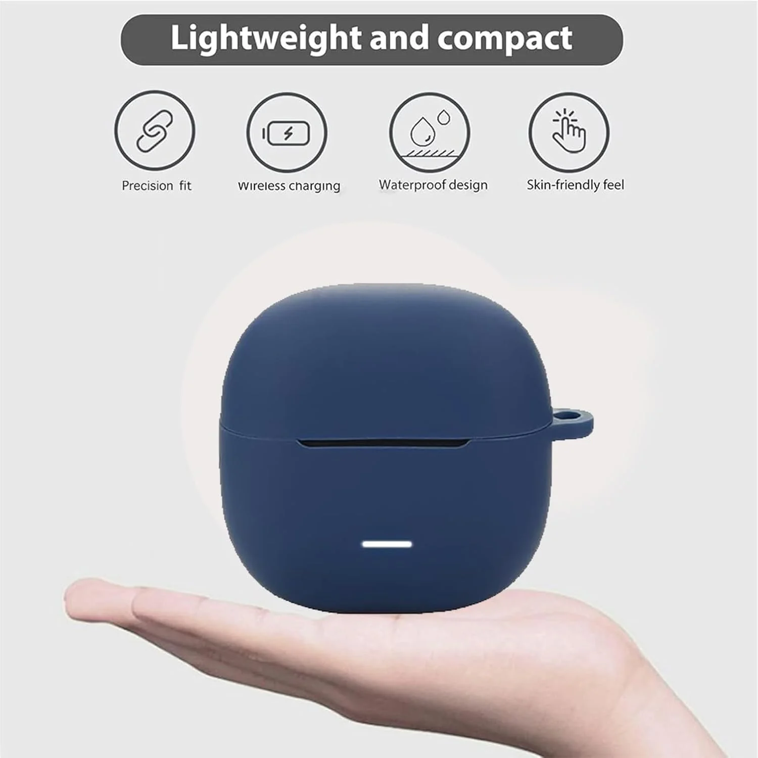 DL3 Mobilak Silicone Cover Case Compatible with Xiaomi Redmi buds 6 Lite Portable Protective Case Cover With Keychain For Xiaomi Redmi buds 6 Lite - Blue