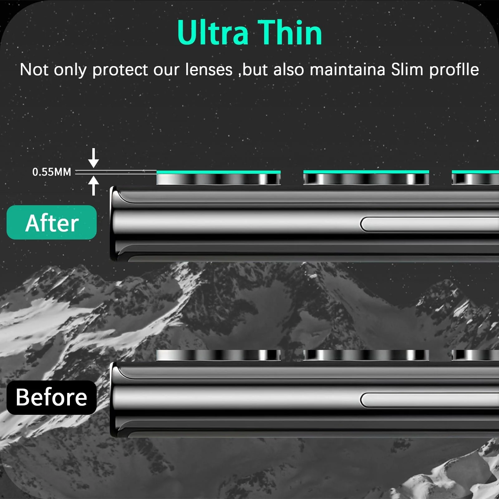 DL3 Mobilak Camera Lens Protector for Samsung Galaxy A56 / A36 / A26 Accessories, 9H Tempered Glass Metal Individual Ring Camera Cover Screen Protector, Case Friendly, Anti Scratch - Black
