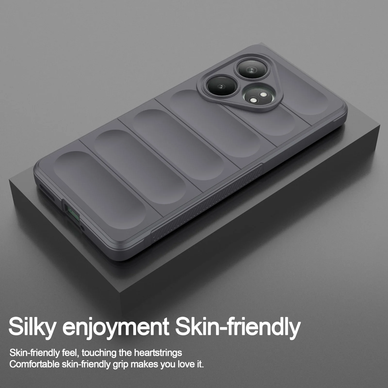 DL3 Mobilak Flexible Silicone and TPU Protective Case with Camera Protection for realme GT6 / GT Neo6 / GT Neo 6 SE / GT 6T - Dark Gray