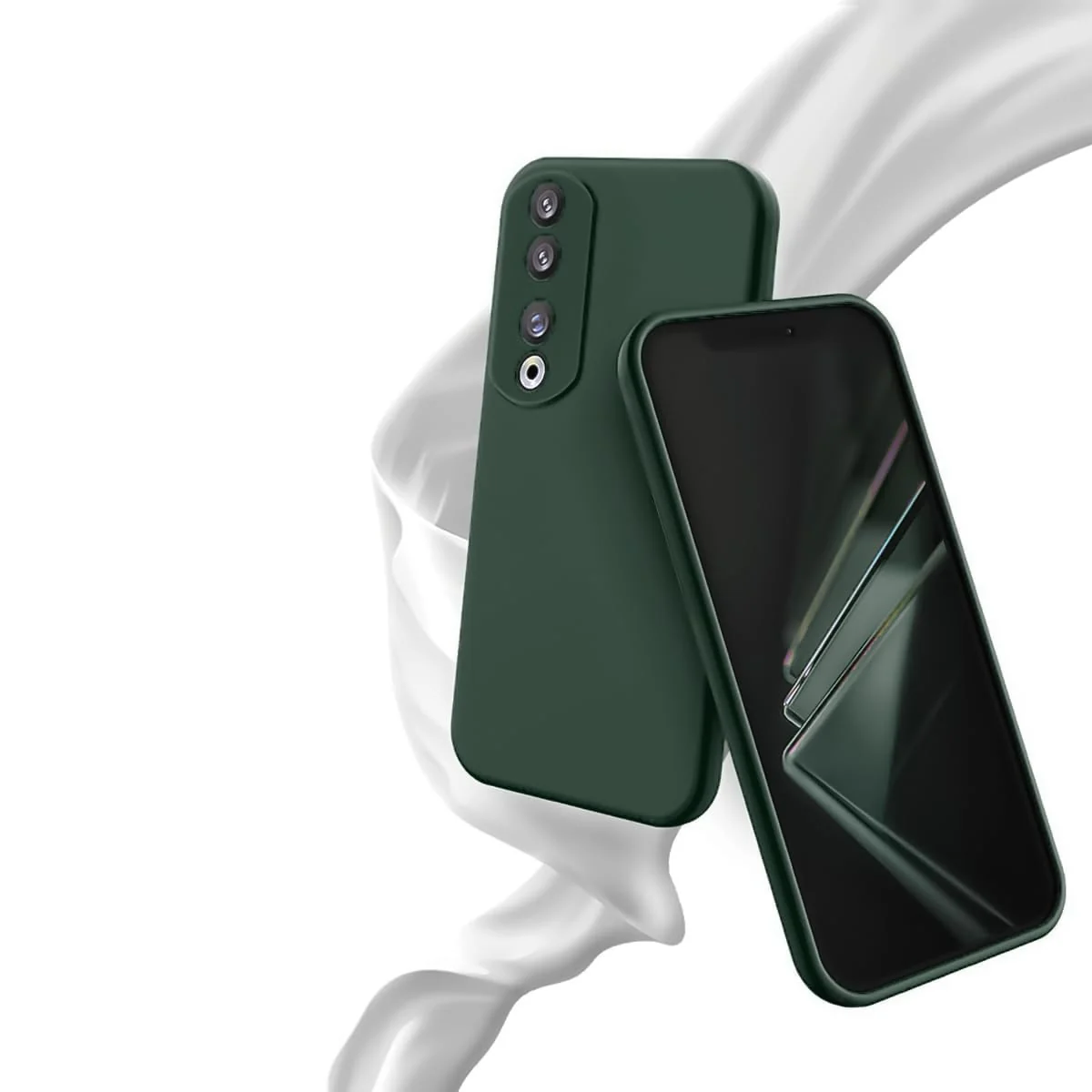 DL3 Mobilak Honor 90 Case, Soft Flexible Silicone Gel Rubber Bumper Cover, Full Body Shockproof Protective Phone Case - Green