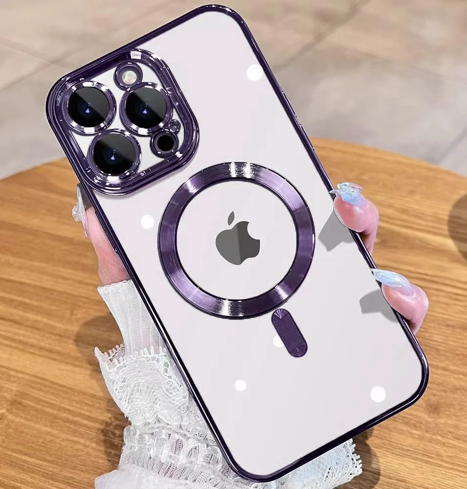 DL3 Mobilak Glitter Protective Case for iPhone 15 Pro Max 6.7-Inch, Compatible with MagSafe accessories, Camera protection, Shock-absorbing protection