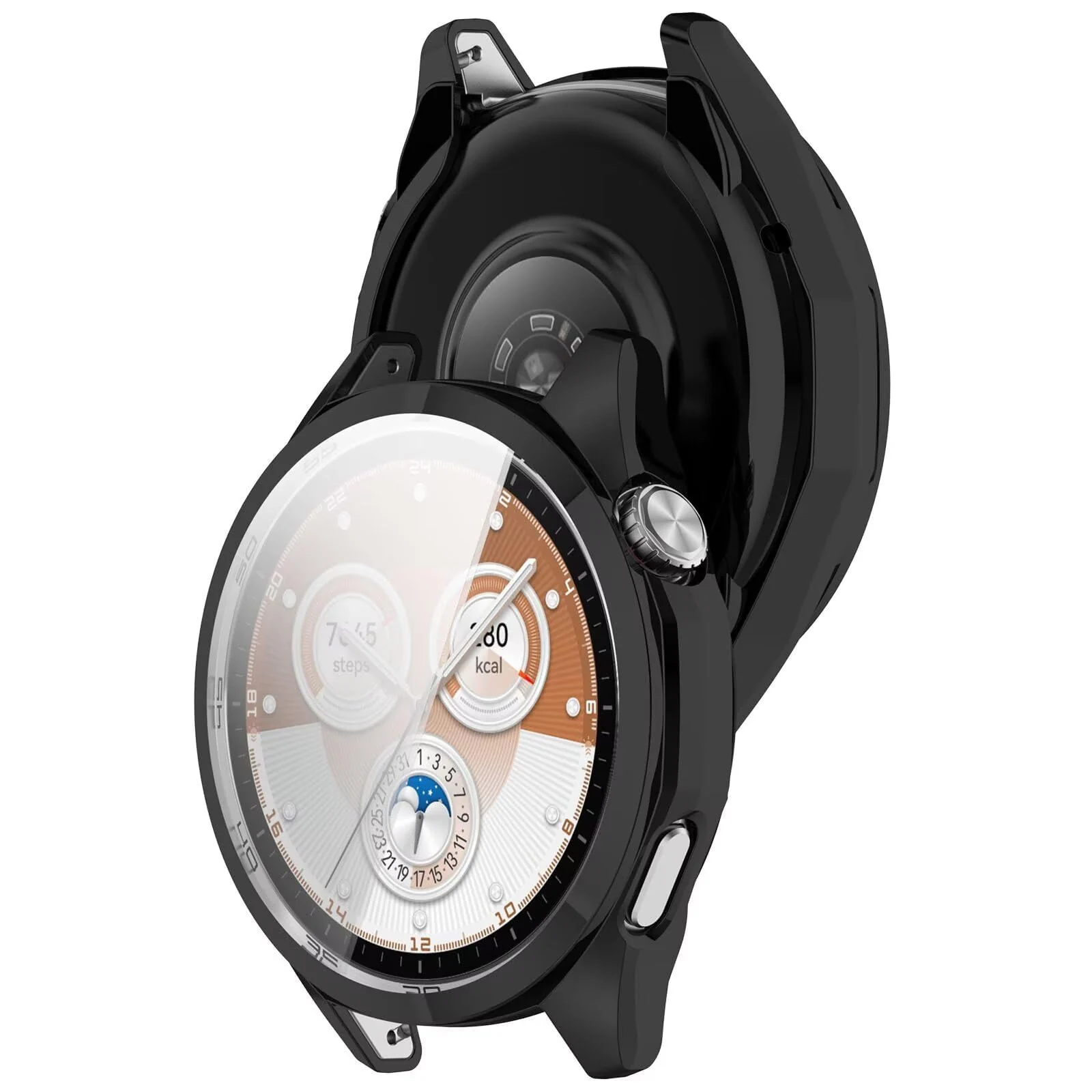 DL3 Mobilak Case for Huawei Watch GT6 46MM, Case with Screen Protector, HD Protection Cover, Soft Silicone Screen Protector Cover for Huawei Watch GT 6 46MM - Black