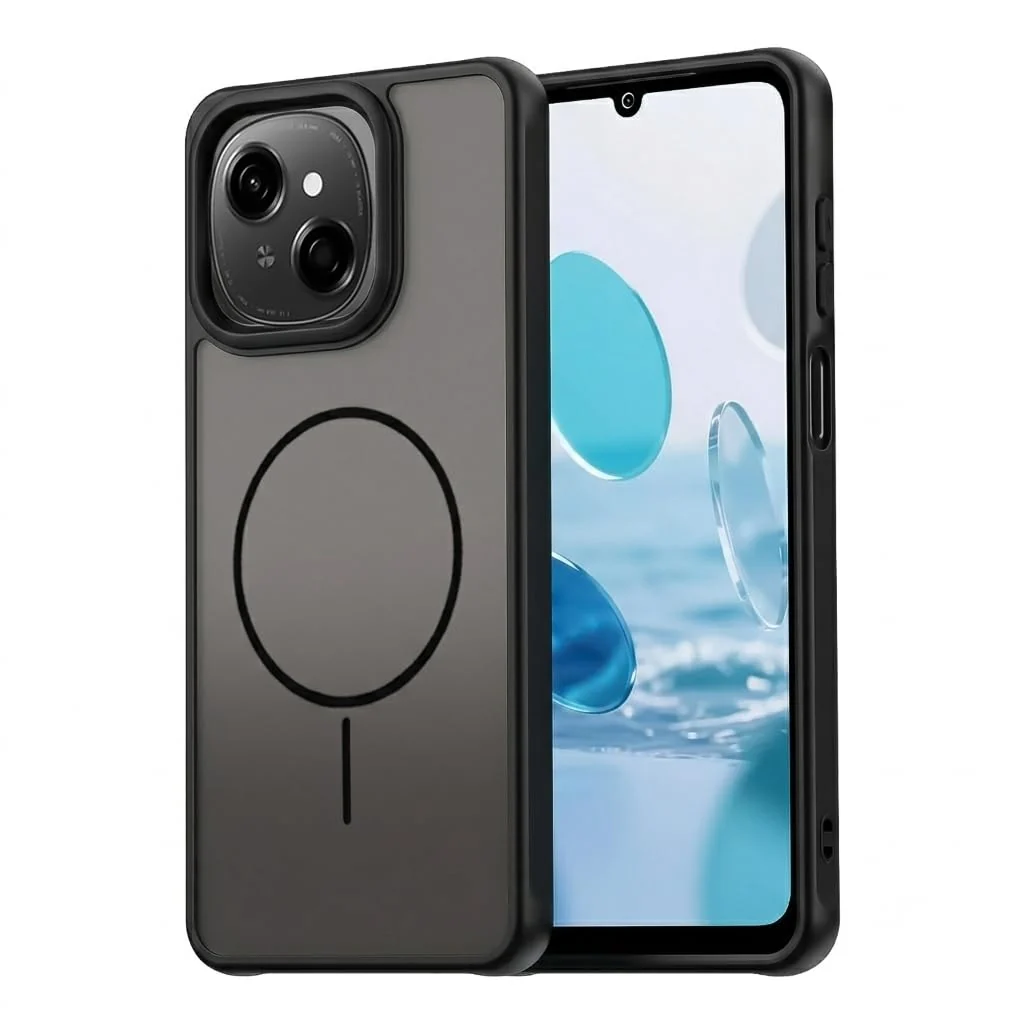 Dl3 Mobilak Case For Motorola Moto G35 5G Translucent Matte PC Back & Soft TPU Edge, [Not Compatible with MagSafe] Anti-Scratch Shockproof Protective Cover with Full Camera Protection - Black