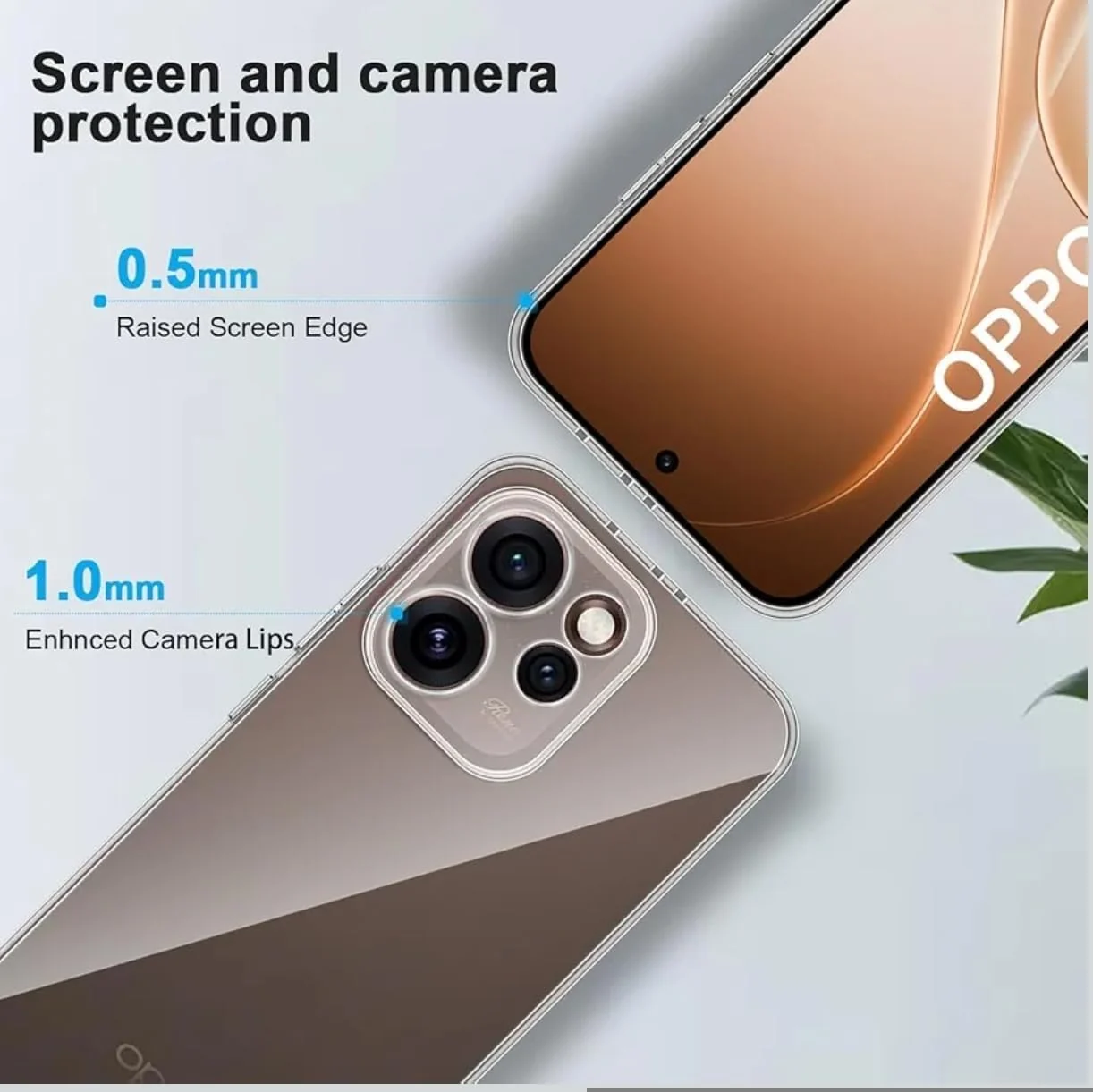 Mobigon Case Compatible with OPPO reno 15 pro, Case Crystal Soft TPU Gel Case Flexible Silicone Anti-Scratch Camera Protection TPU Cover - Clear