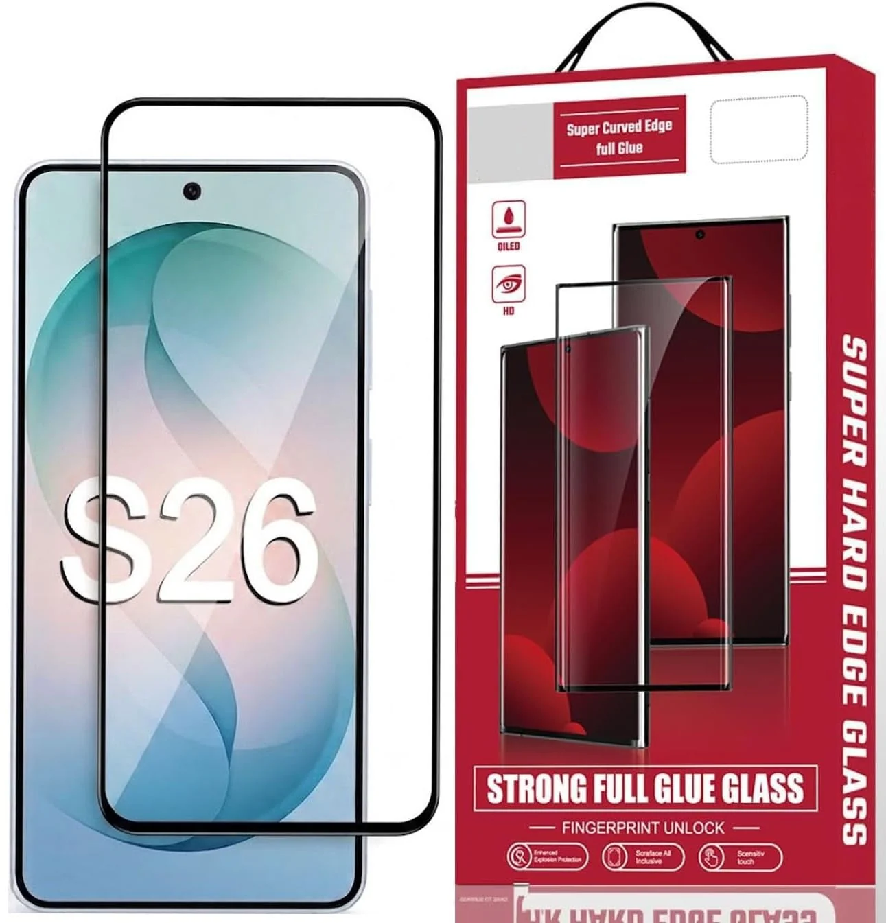 Mobigon Screen Protector for Samsung Galaxy S26, Tempered Glass Screen Saver Premium HD Protective, Scratch Resistant, NO-Bubble, 9H Hardness, Full Coverage Film - Clear