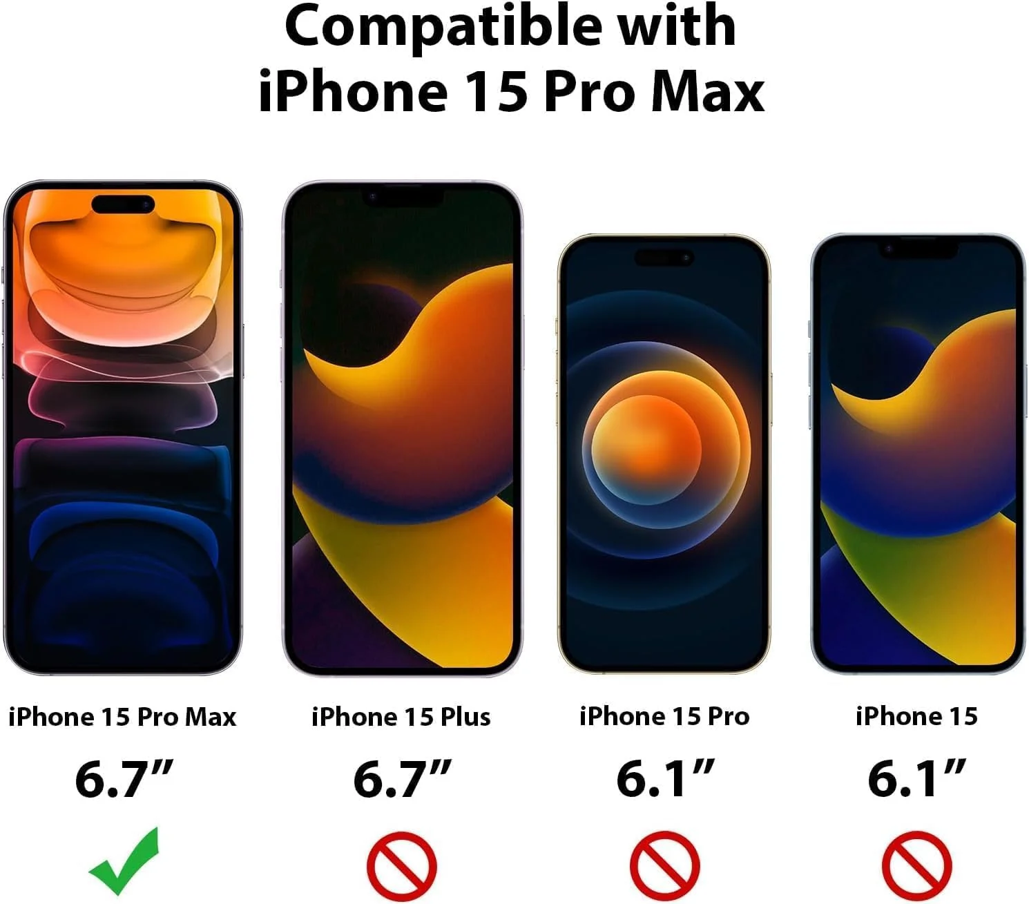 DL3 Mobilak iPhone Screen Protector, Tempered Glass Film for iPhone, 9H Mobile Phone Screen Protectors Anti-Scratch Anti-Shatter Anti-Impact Bubble Free Ultra Resistant HD Clear (iPhone 15 Pro Max) - Black