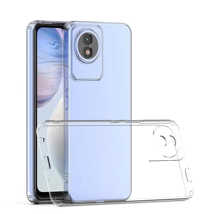DL3 Mobilak Case Compatible with vivo Y02 4G Case Crystal Soft TPU Gel Case Flexible Silicone Anti-Scratch Camera Protection TPU Cover - Clear