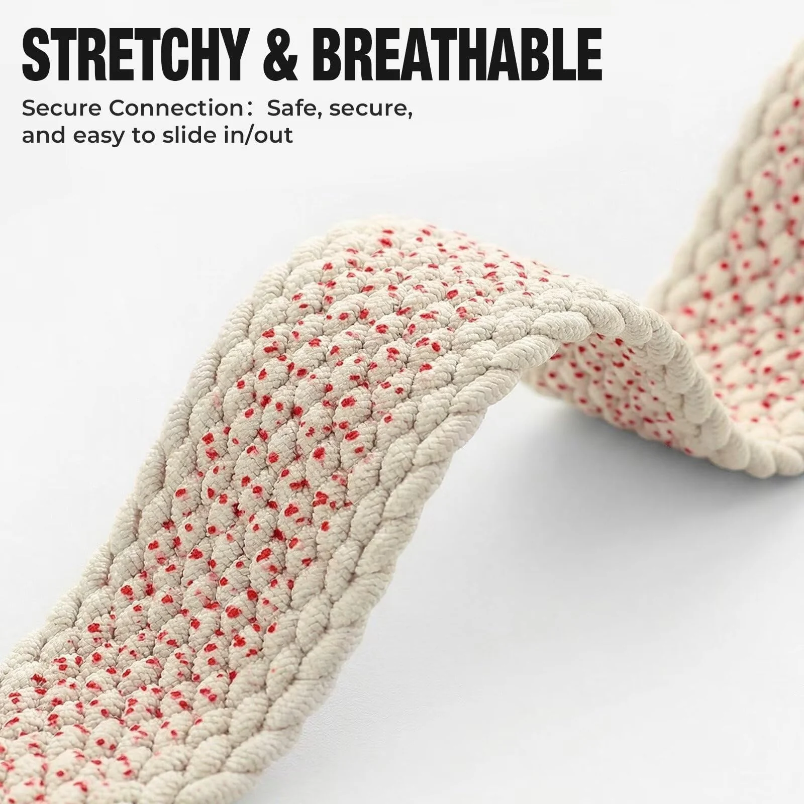 DL3 Mobilak Stretchy Nylon Solo Loop Strap For Apple Watch Band 49mm 45mm 46mm 44mm 42mm for Women Men, Sport Breathable Braided Wristband for iWatch Series 11 10 9 8 7 6 5 4 SE Ultra 3 2 1 - Starlight Speckled