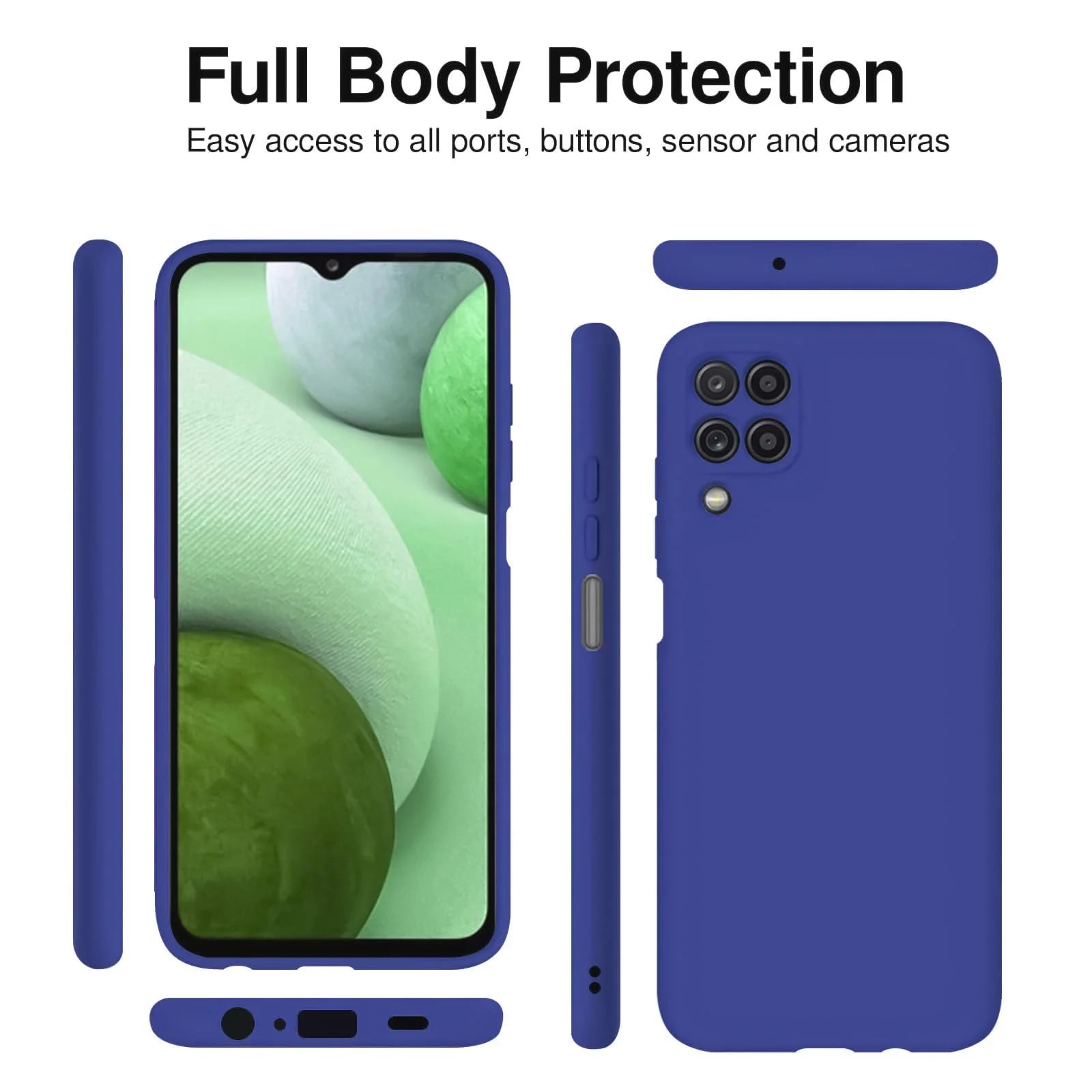 DL3 Mobilak Soft Silicone Protective Case for Samsung Galaxy A12 / M12 with Microfiber Lining and Shockproof Design - Pepsi