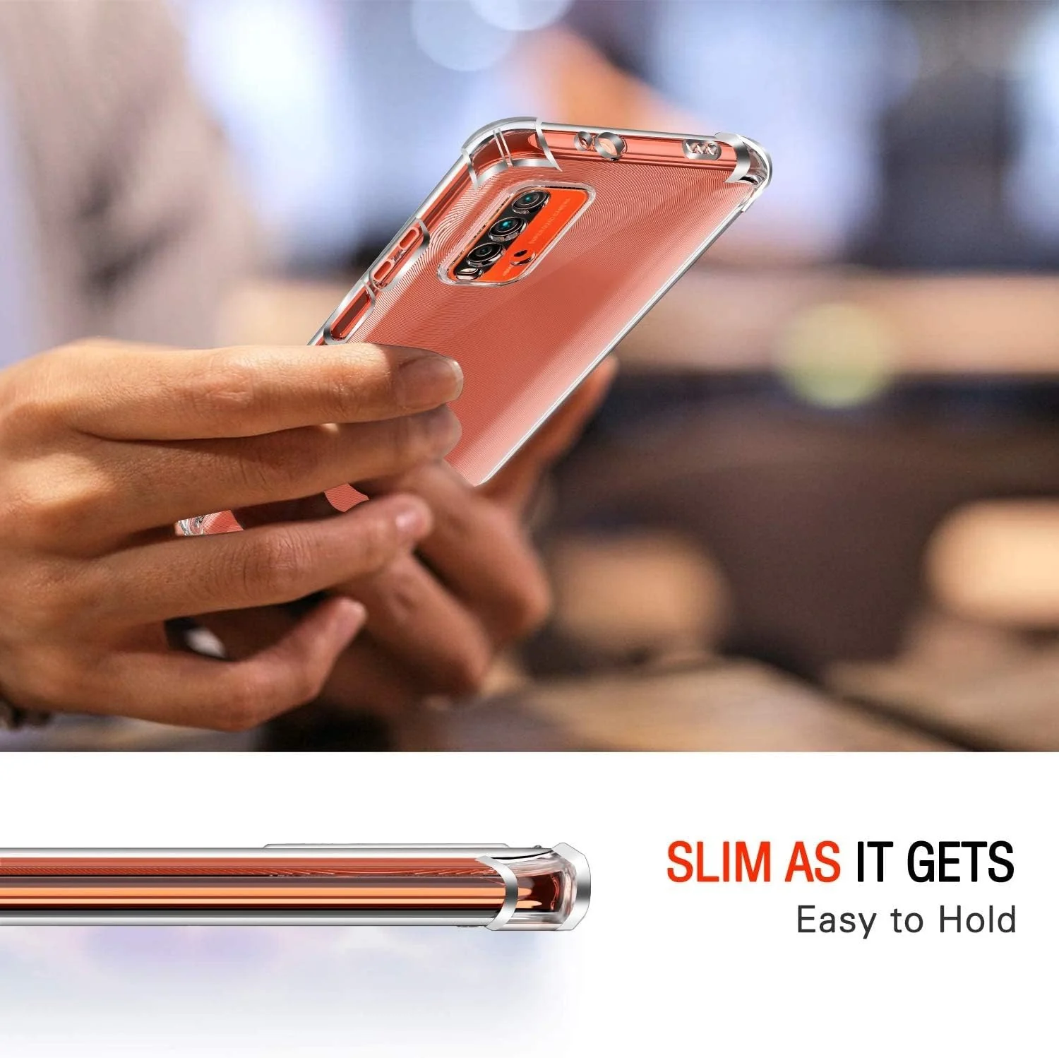 DL3 Mobilak Clear TPU Case for Xiaomi Redmi 9T, Camera protection, Shock-absorbing protection, Scratch-resistant surface - Clear