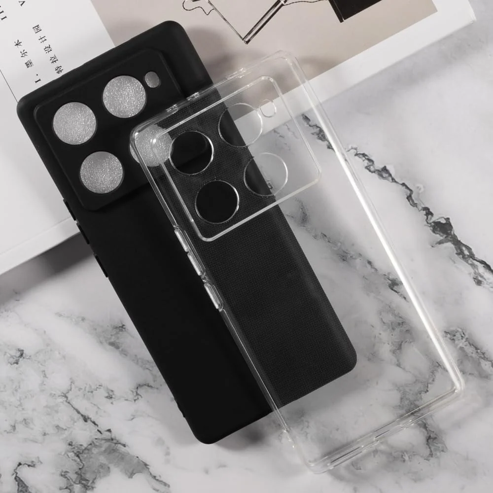 DL3 Mobilak Case Compatible with Infinix Note 40 Pro 4G/5G / Note 40 Pro Plus 5G, Case Crystal Soft TPU Gel Case Flexible Silicone Anti-Scratch Camera Protection TPU Cover - Clear