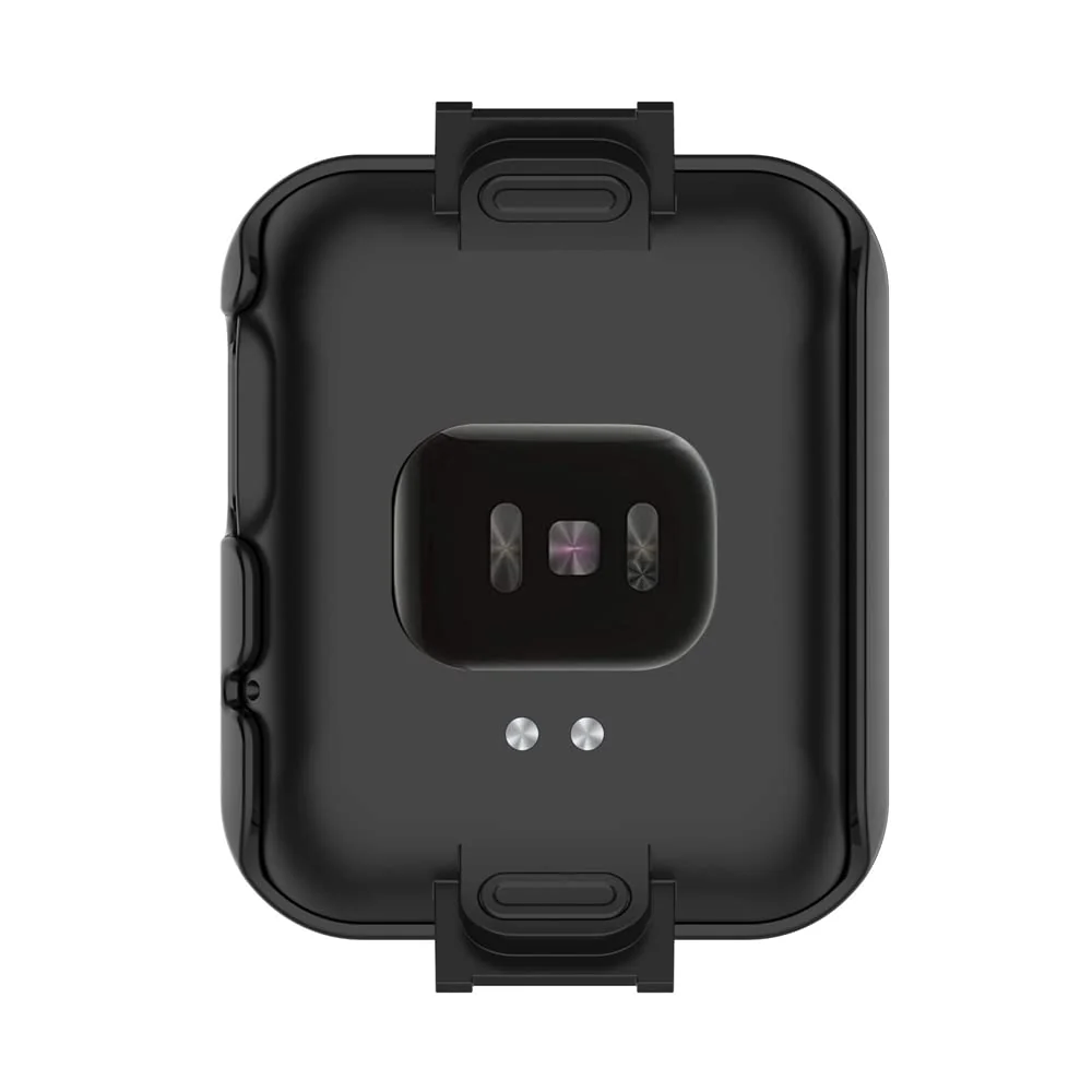 DL3 Mobilak Protective Case Compatible with Xiaomi Mi Watch Lite, 9H Hardness PC Cover Bumper Full Slim Protective Case with Tempered Glass For Redmi Watch Lite - Black
