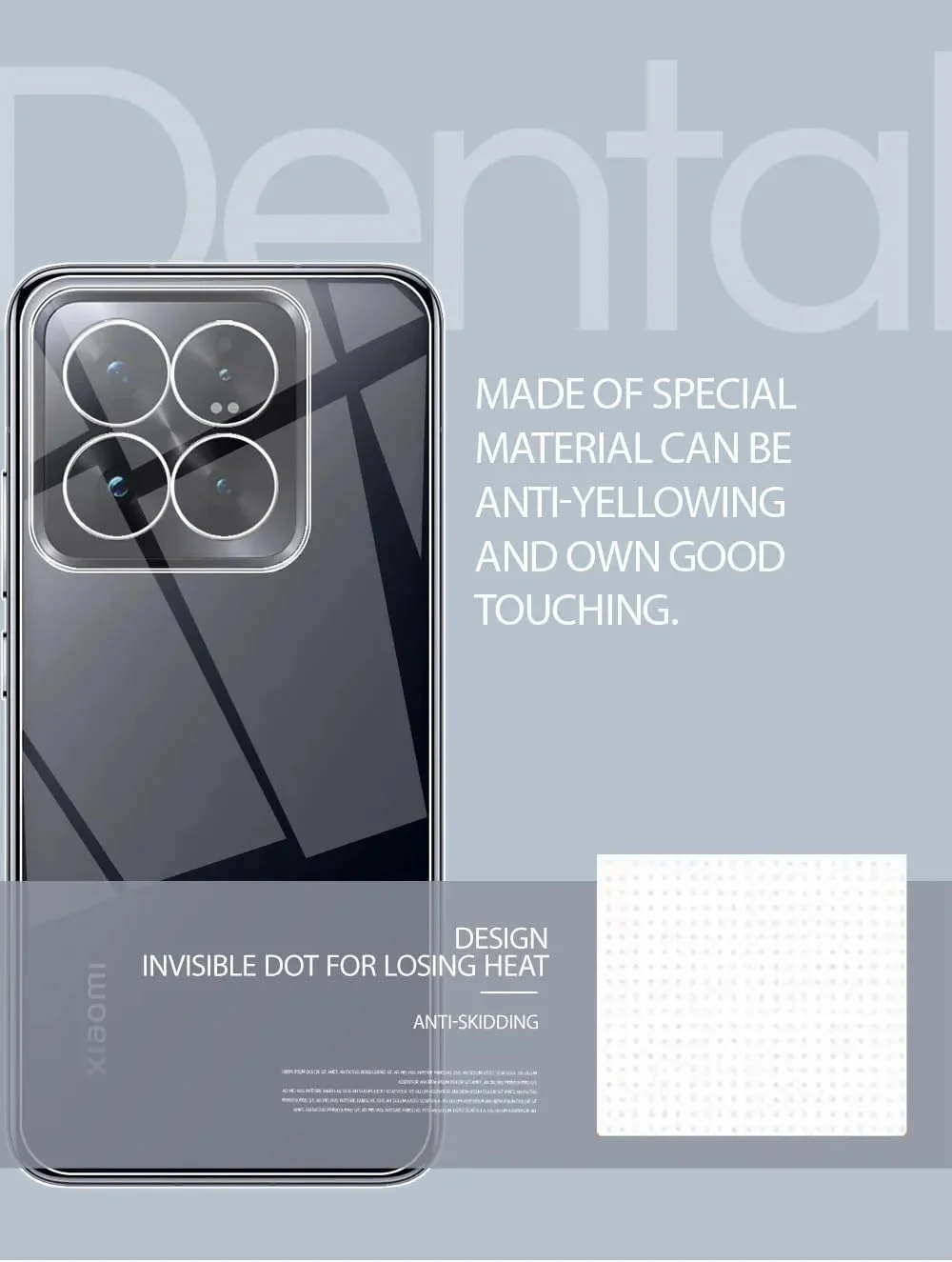 DL3 Mobilak Case Compatible with Xiaomi 14 Pro Case Crystal Soft TPU Gel Case Flexible Silicone Anti-Scratch Camera Protection TPU Cover - Clear