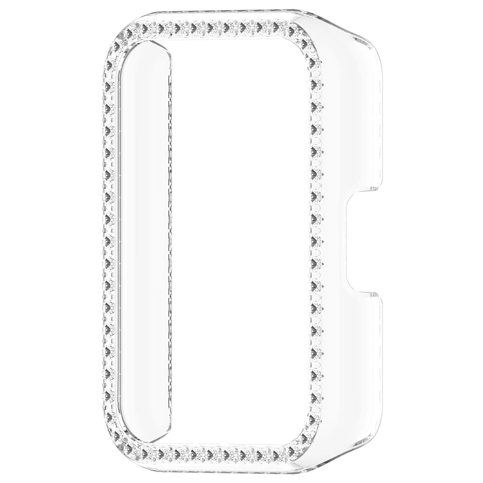 DL3 Mobilak Compatible with Huawei Watch Fit Case Replacement Bling Crystal Protector Case Cover Frame Plating Metal Color PC Shockproof Case Guard Thin Bumper Shell for Huawei Watch Fit - Clear