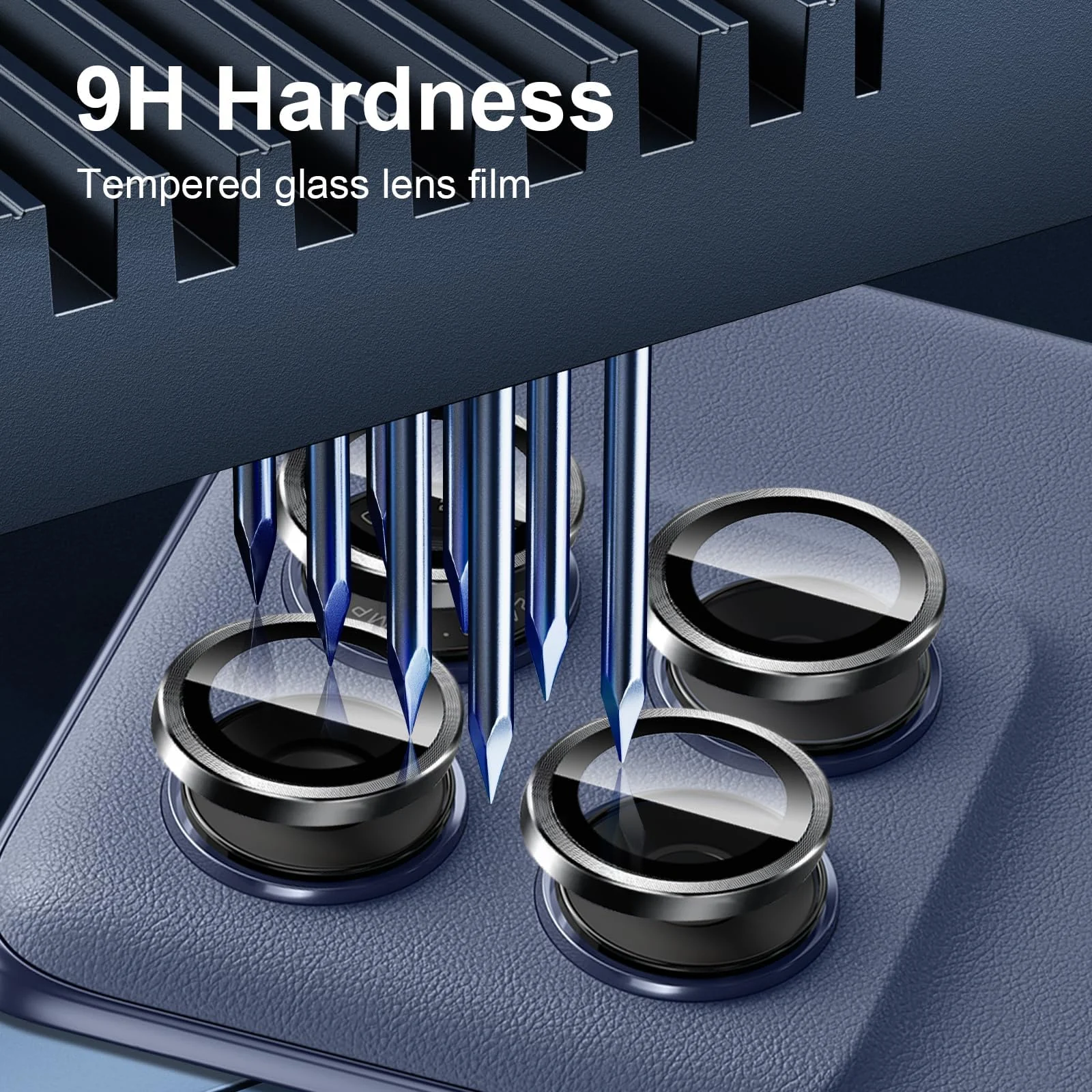 DL3 Mobilak Camera Lens Protector for Motorola Moto Edge 60 Fusion/Edge 60/60 Pro Accessories, 9H Tempered Glass Metal Individual Ring Camera Cover Screen Protector, Case Friendly - Black