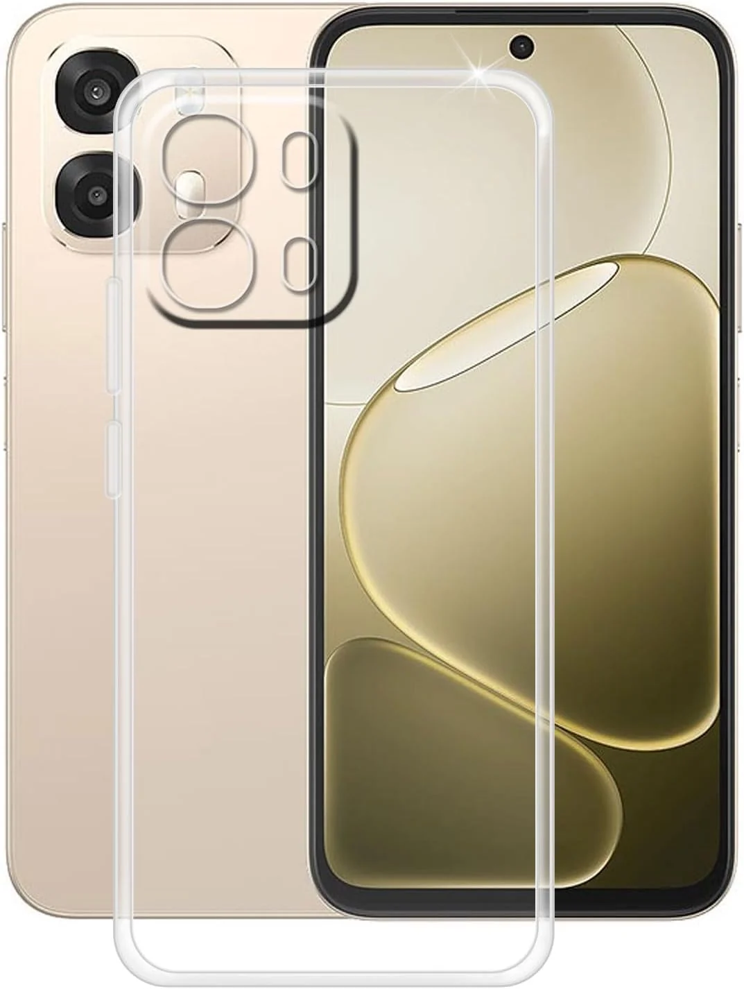 Mobigon Case Compatible with realme A6 Pro, Case Crystal Soft TPU Gel Case Flexible Silicone Anti-Scratch Camera Protection TPU Cover - Clear