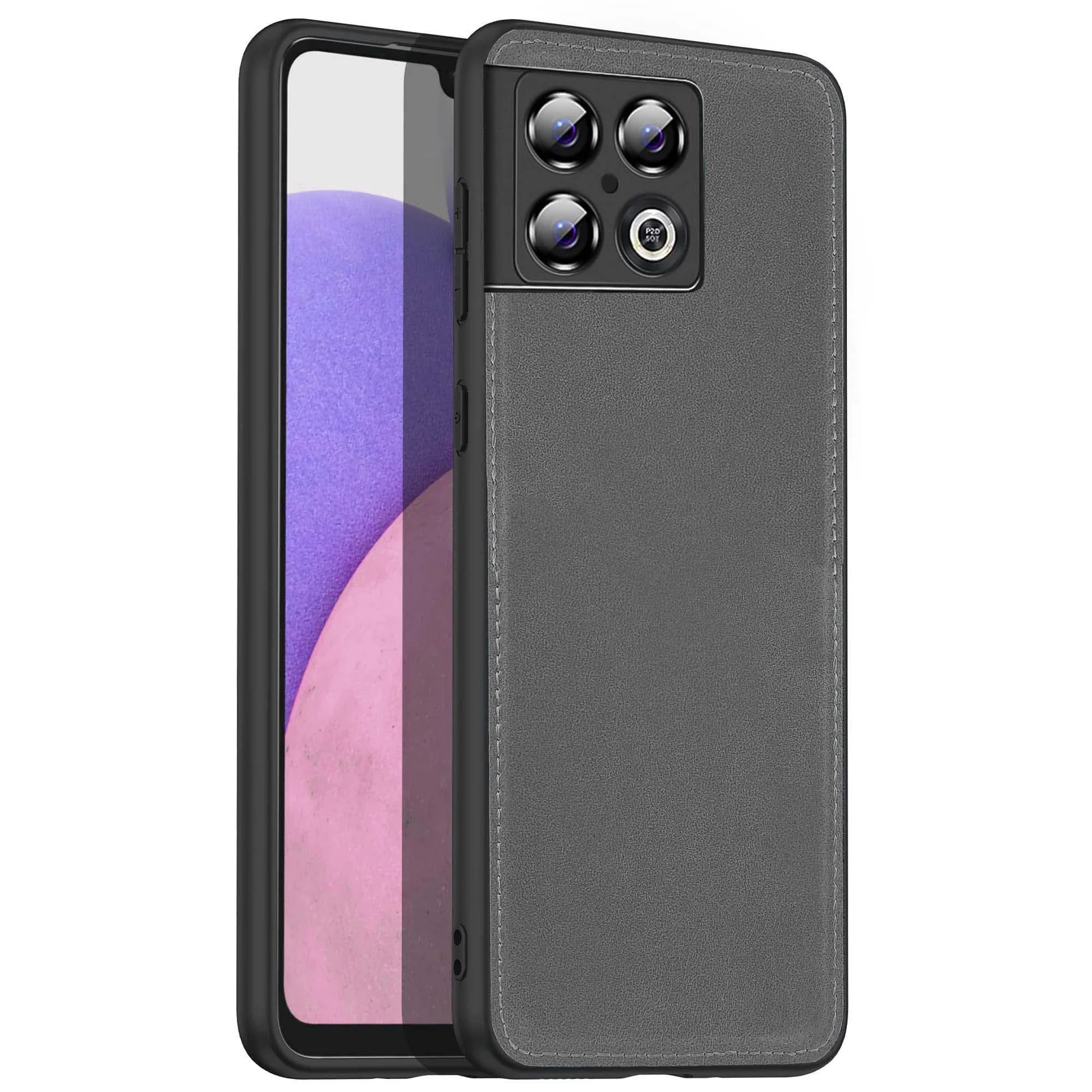Dl3 Mobilak Case for OnePlus 10 Pro Leather Case,Anti-Drop, Anti-Shock, Non-Slip Texture,Simple Cell Phong Cover (Blue)