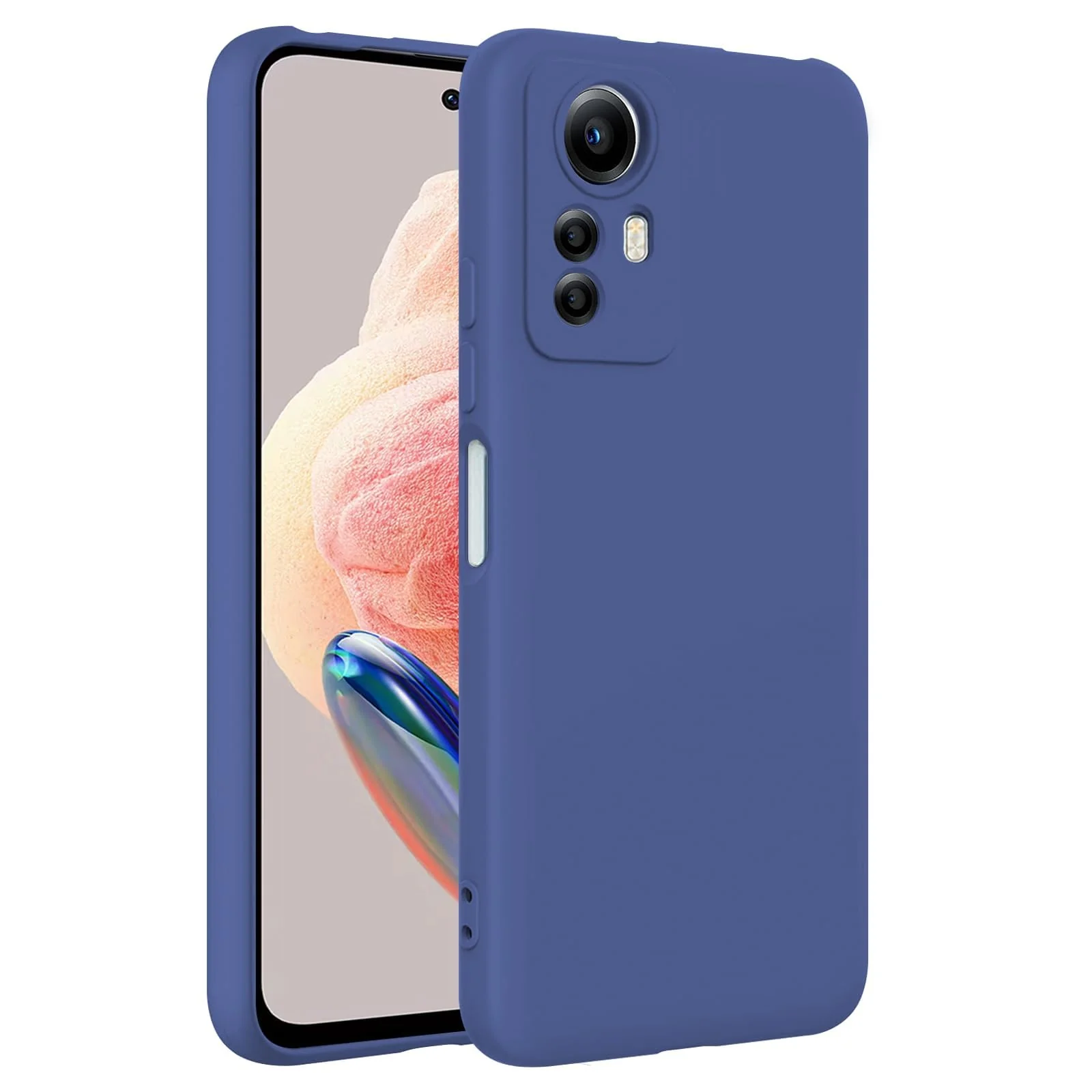 DL3 Mobilak Xiaomi Redmi Note 12S Case, Soft Flexible Liquid Silicone Gel Rubber Bumper Cover, Full Body Shockproof Protective Phone Case - Blue