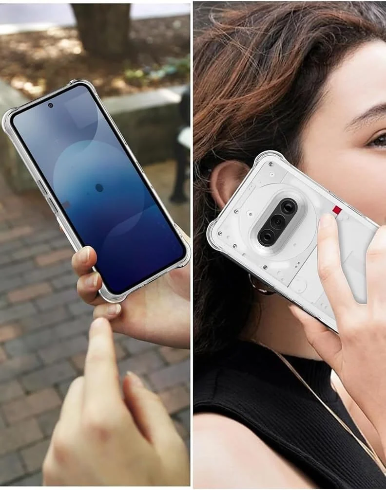 DL3 Mobilak Case Compatible with Nothing Phone 3A, Cover Silicone TPU Gorilla Anti-shock Protector Camera Shockproof Corners - Clear
