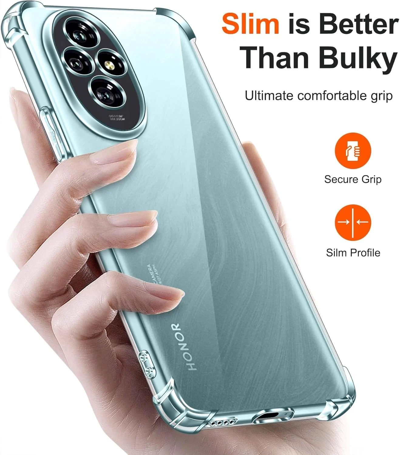 DL3 Mobilak Clear TPU Case for Honor 200 5G, Camera protection, Shock-absorbing protection, Scratch-resistant surface - Clear