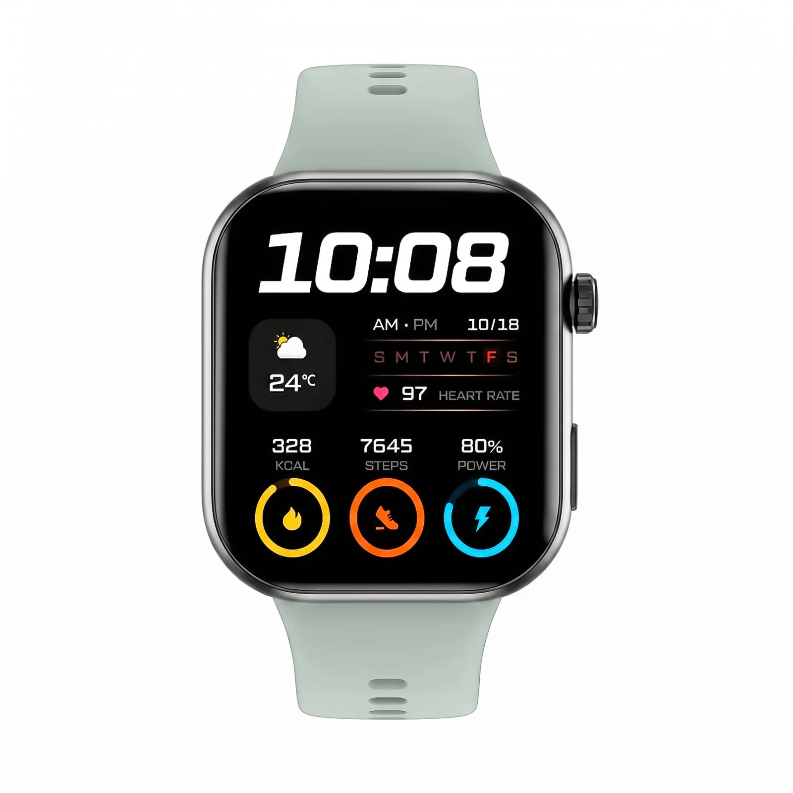 DL3 Mobilak Silicone Bracelet for HONOR Choice Watch 2i Strap, Soft Silicone Sport Replacement Strap for Women/Men, Adjustable Waterproof Sports Band for HONOR Choice Watch 2i - Mint Green