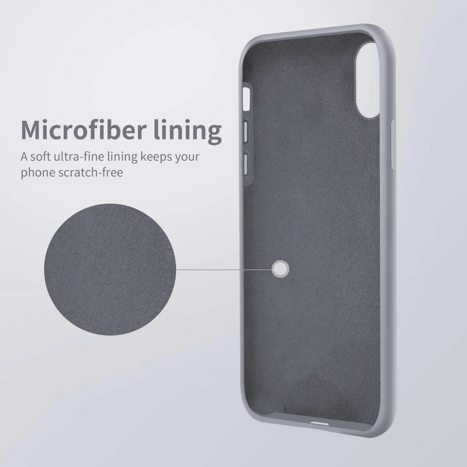 DL3 Mobilak Liquid Silicone Protective Case for iPhone XS Max with Camera Protection and Microfiber Lining - Lavender Blue 2