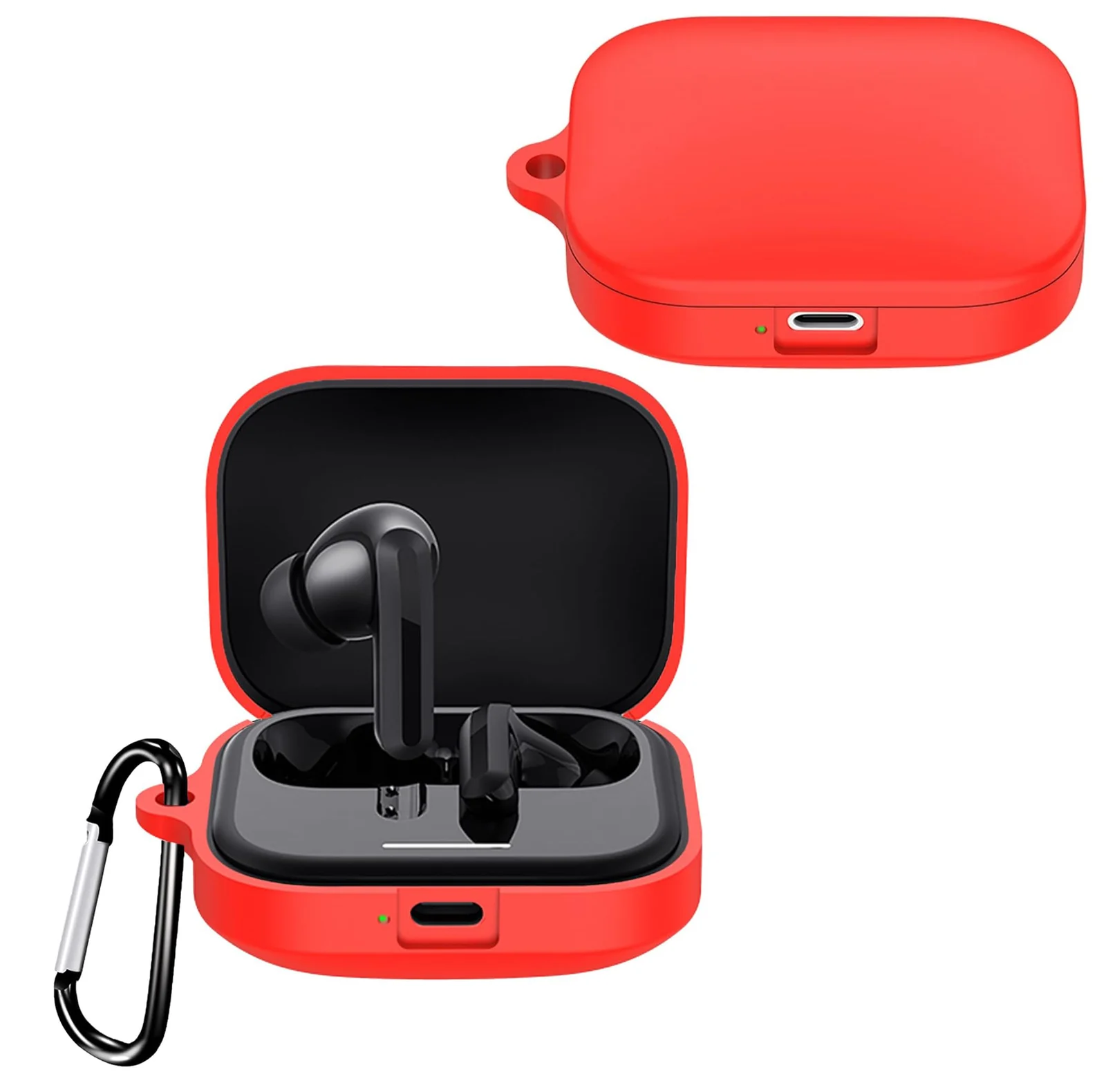 DL3 Mobilak Compatible with Xiaomi Redmi Buds 5 Case Cover, Soft Silicone Shockproof Protective Skin Case for Xiaomi Redmi Buds 5 Wireless Earbuds with Carabiner