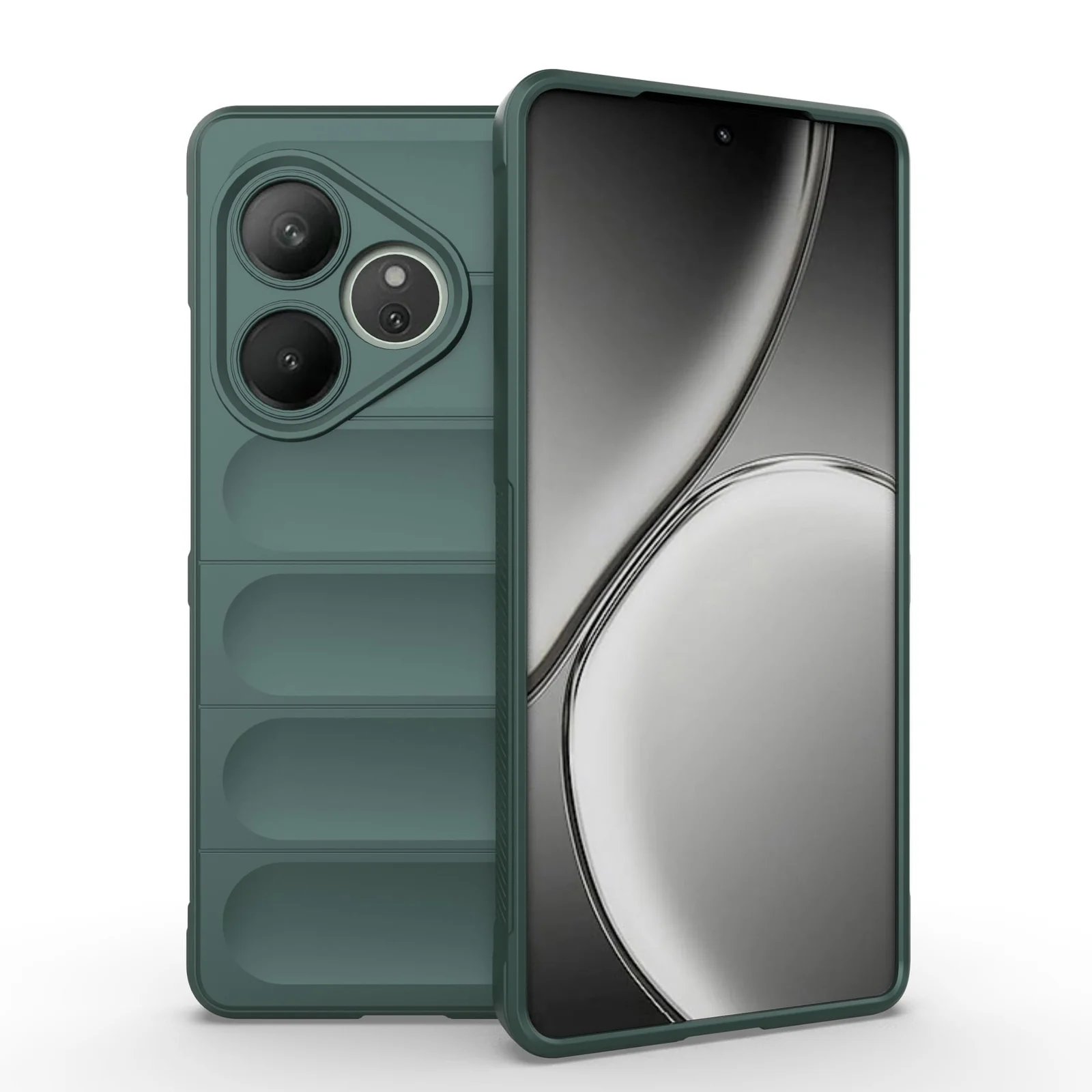 DL3 Mobilak Flexible Silicone and TPU Protective Case with Camera Protection for realme GT6 / GT Neo6 / GT Neo 6 SE / GT 6T - Green