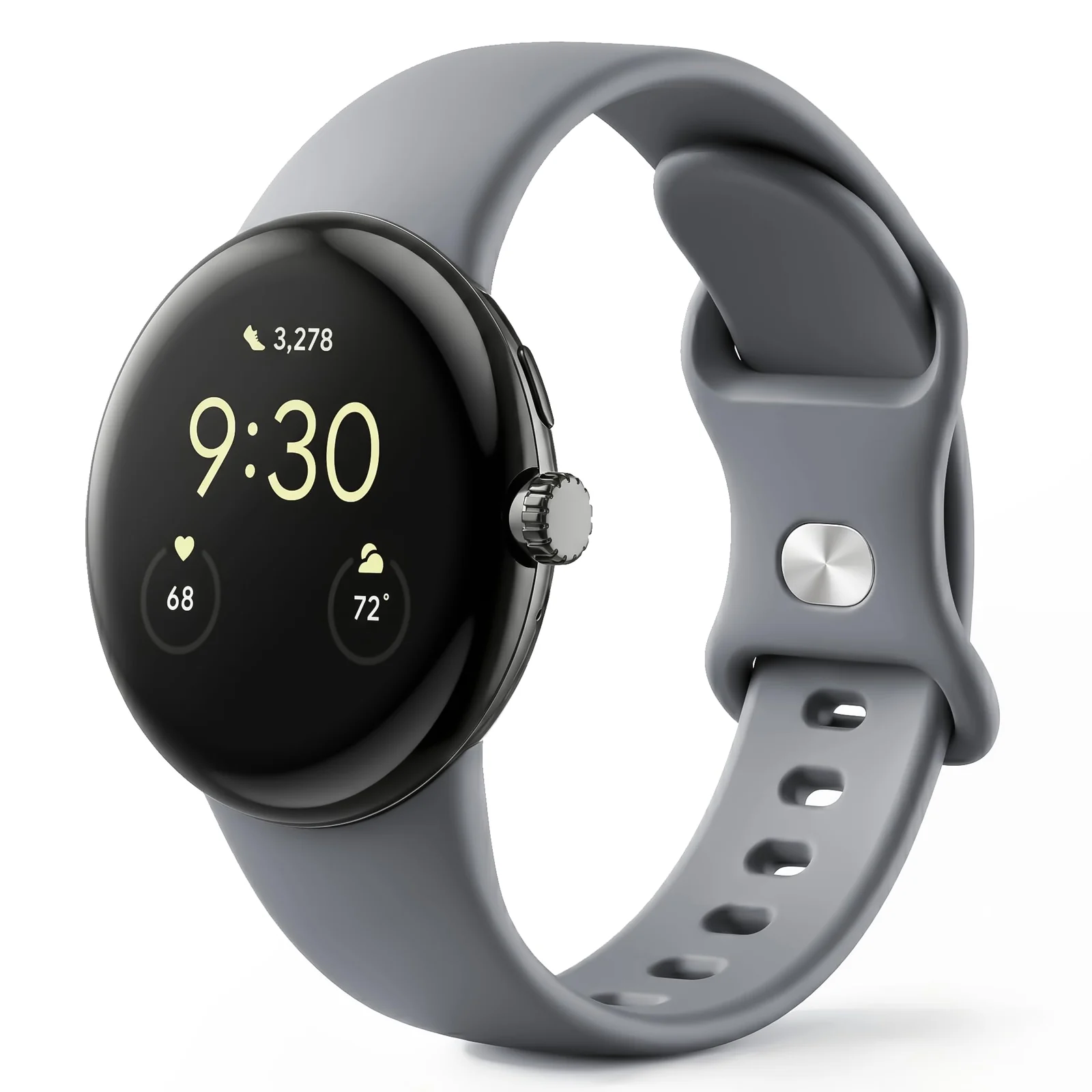 DL3 Mobilak Band Compatible with Google Pixel Watch 1/2/3/4 (41mm), Soft Silicone Sport Replacement Straps Bracelet for Google Pixel Watch 41mm - Gray