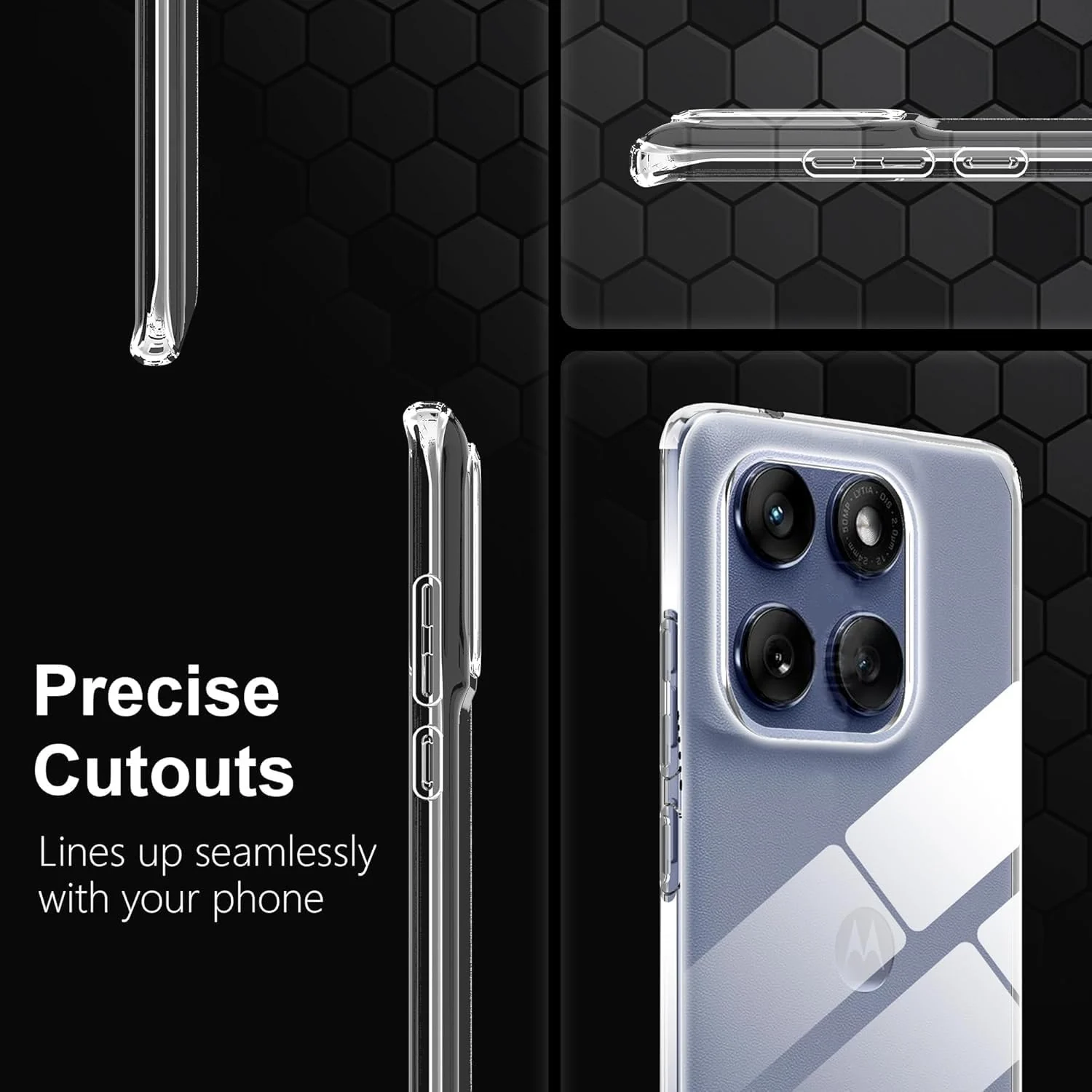 DL3 Mobilak Case Compatible with Moto Edge 60 Fusion/Edge 60 Case Crystal Soft TPU Gel Case Flexible Silicone Anti-Scratch TPU Cover - Clear