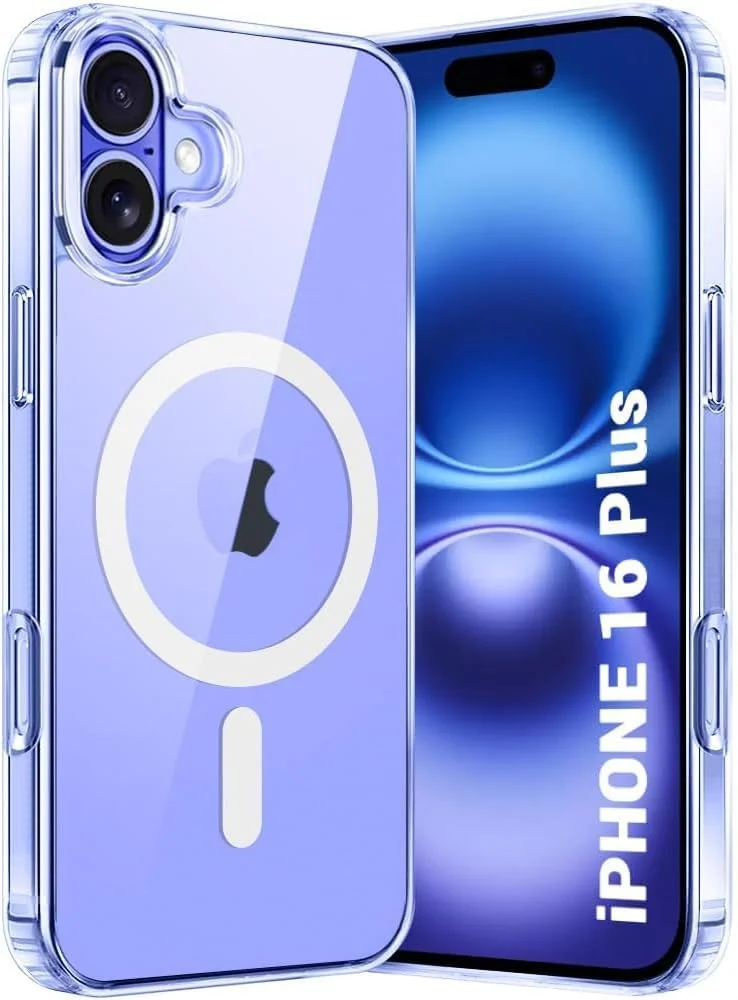 DL3 Mobilak for iPhone 16 Plus Case [Compatible with MagSafe] Slim Magnetic Bumper Case - Clear